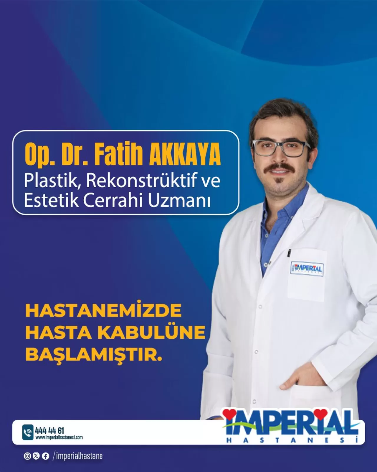 Op. Dr. Fatih Akkaya, Trabzon İmperial Hastanesi'nde Hizmet Vermeye Başladı