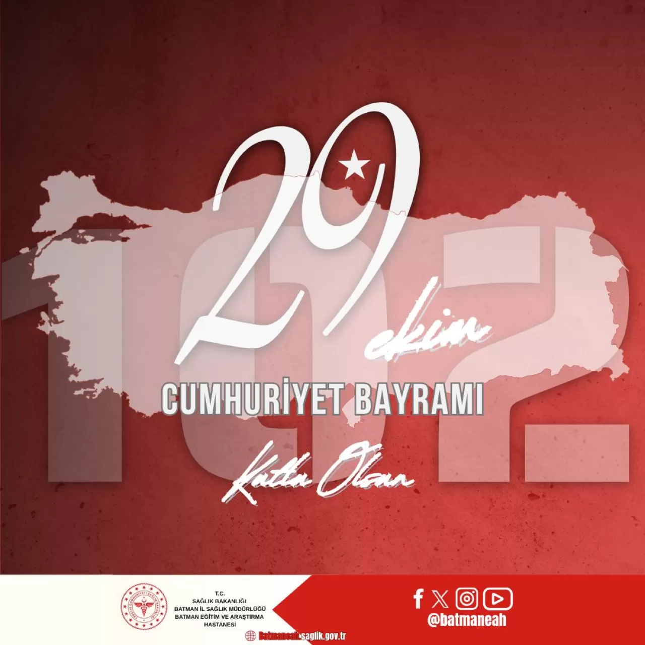 Batman'da Cumhuriyetin 102. Yılı Coşkuyla Kutlandı