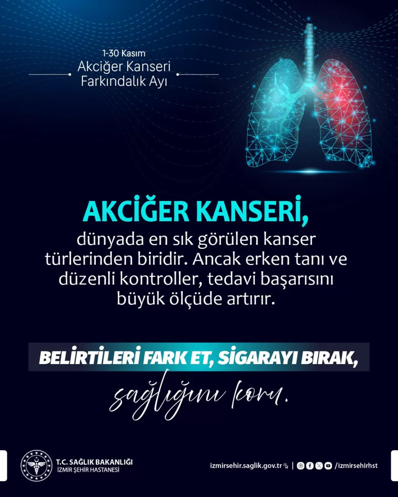 İzmir Şehir Hastanesi, Akciğer Kanseri Farkındalığı İçin Harekete Geçti