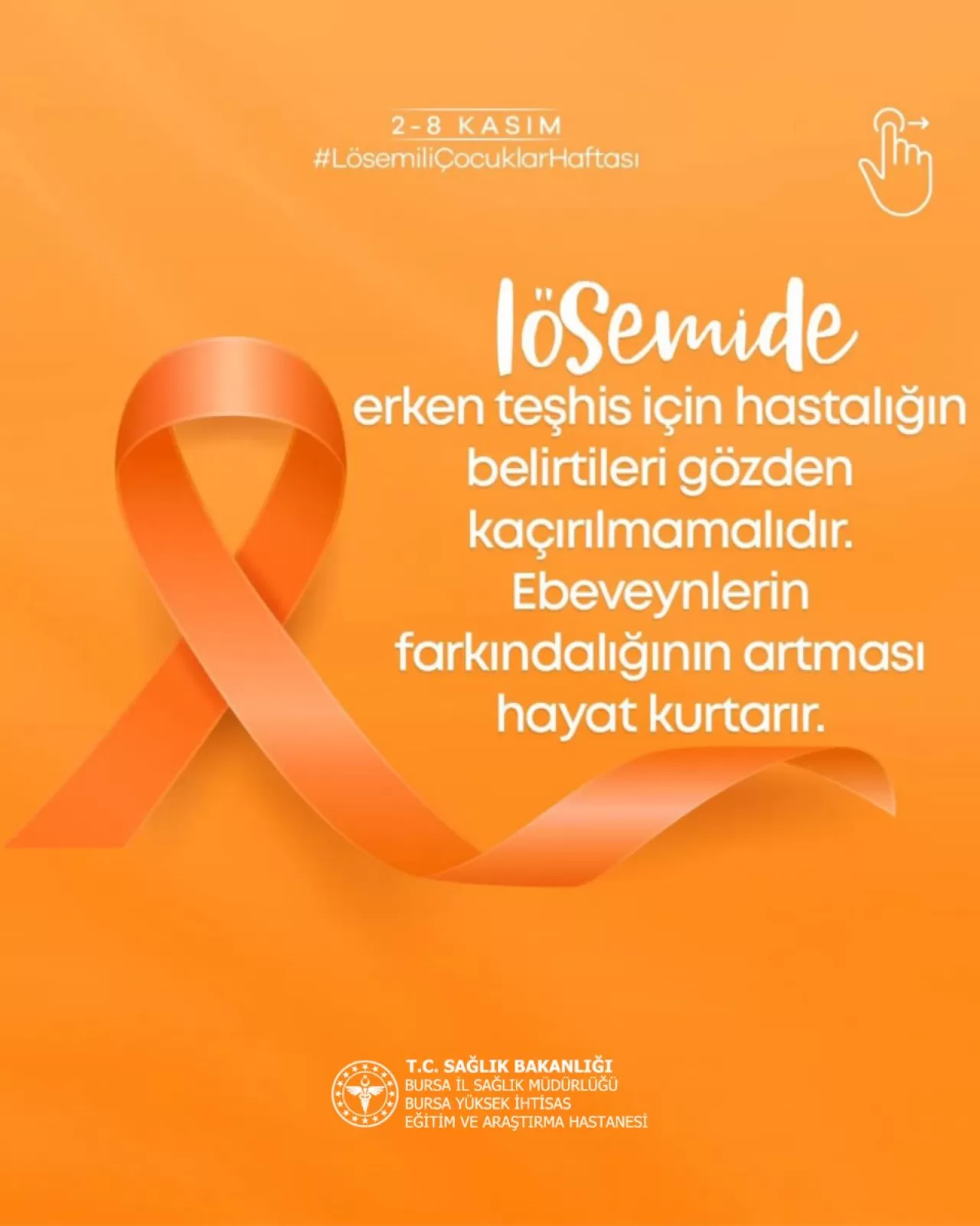 Bursa'da Lösemili Çocuklar Haftası'nda Erken Tanının Önemi Vurgulandı