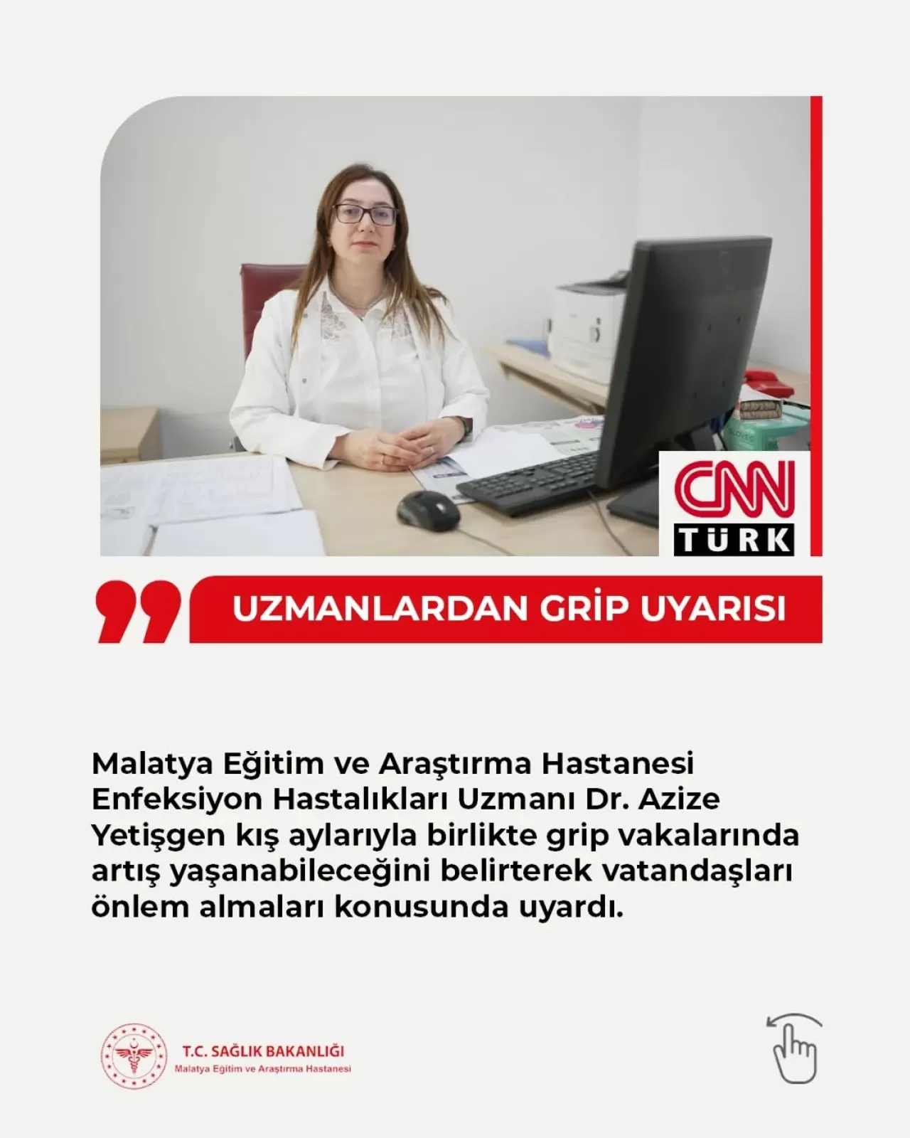 Malatya'da Uzmanından Grip Uyarısı: Kış Aylarında Vaka Artışı Bekleniyor