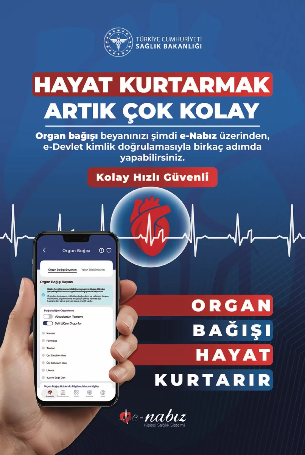 Erzincan'da Organ Bağışı Farkındalığı: e-Nabız ve e-Devlet Üzerinden Bağış Beyanı