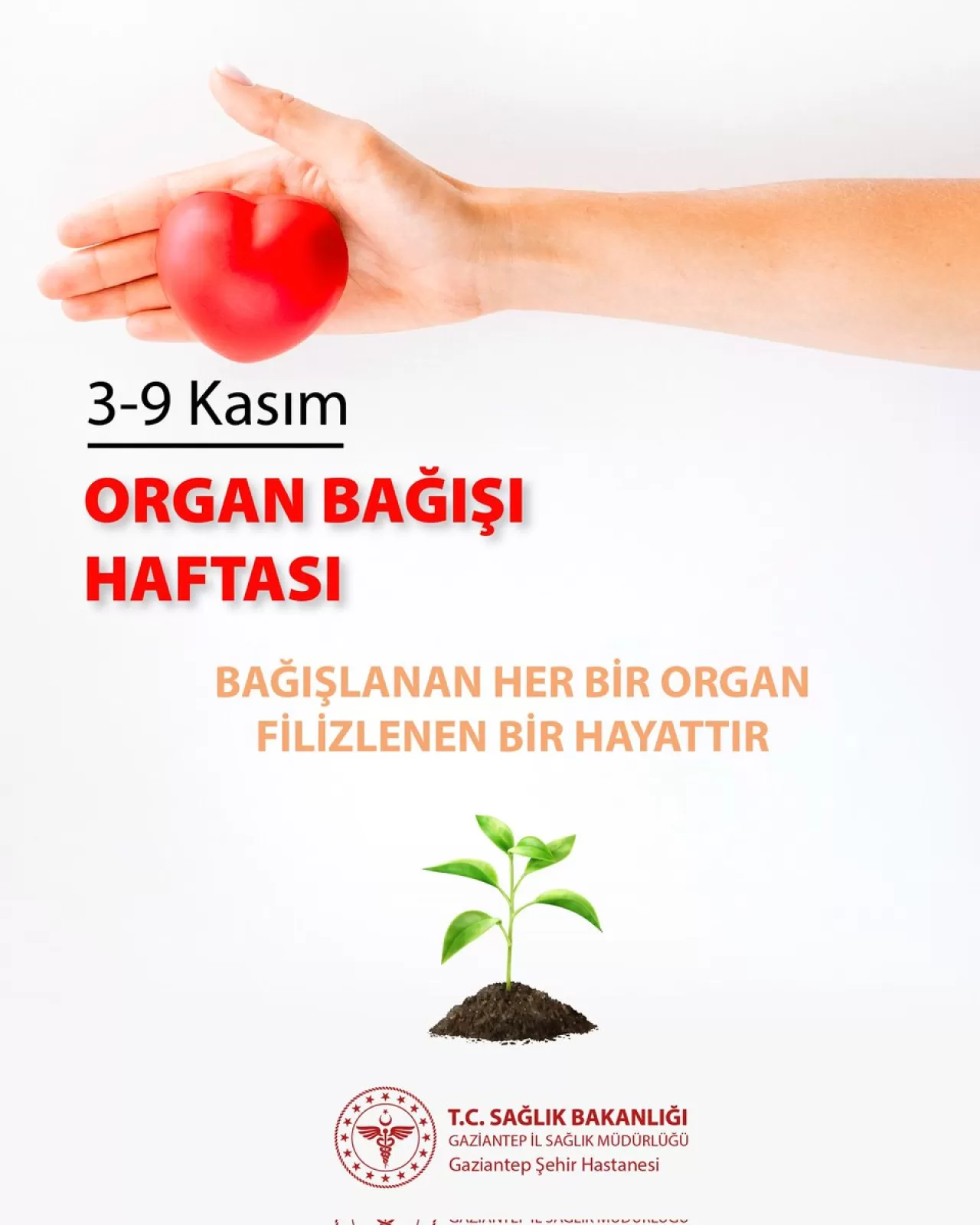 Gaziantep Şehir Hastanesi'nde 9 Kasım Organ Bağışı Haftası Etkinlikleri Başladı