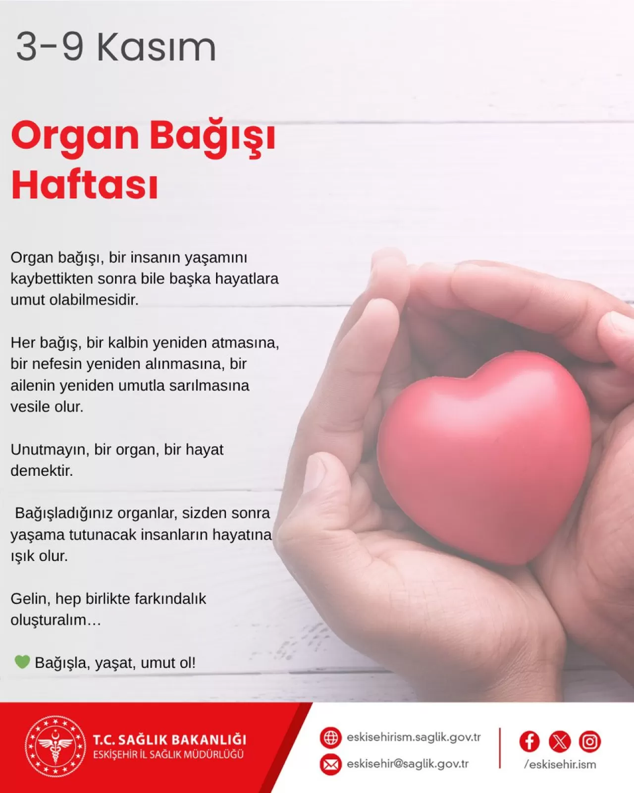 Eskişehir'de Organ Bağışı Haftası Kutlanıyor: Bir Bağış, Bin Umut