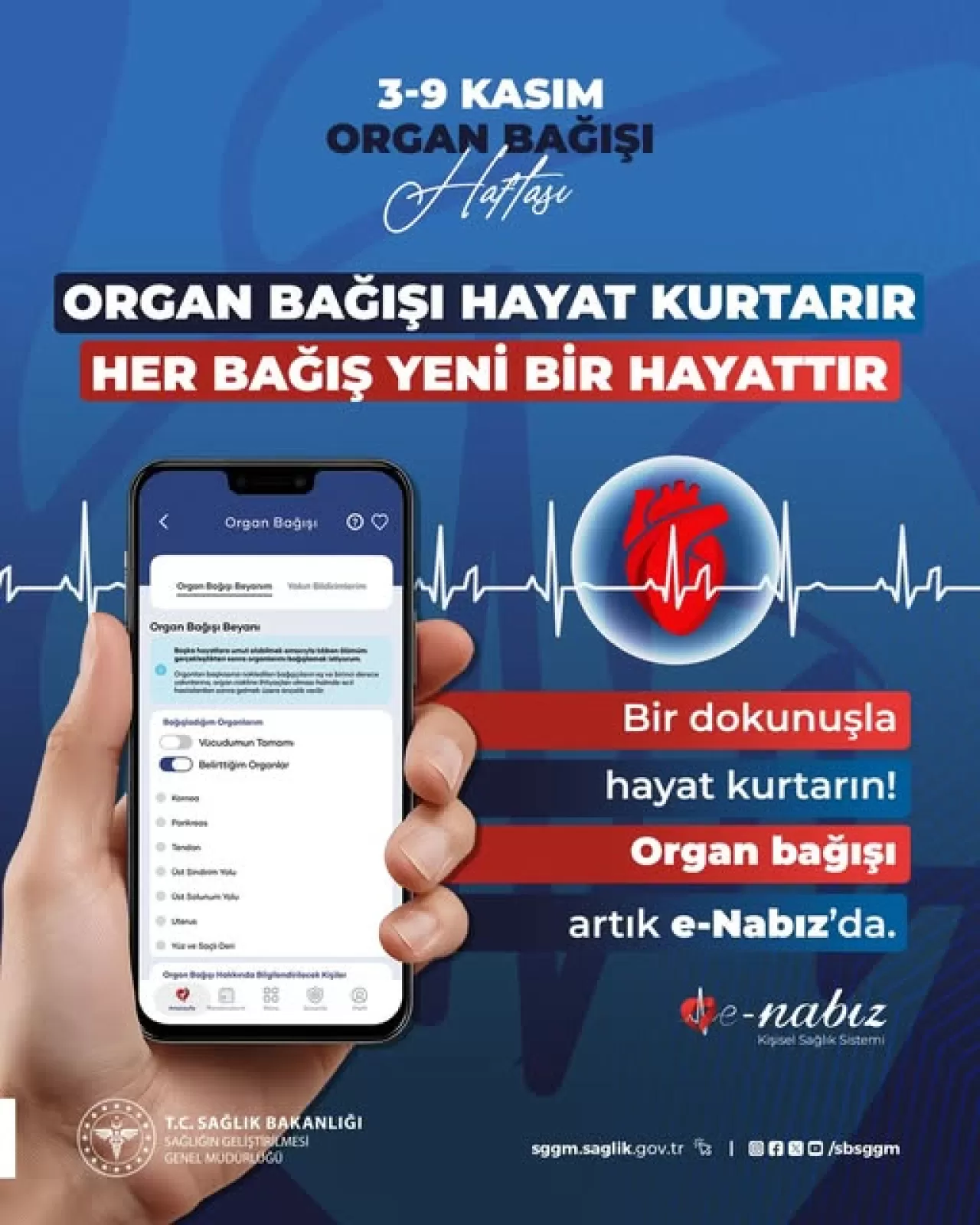 Afyonkarahisar'da Organ Bağışı Artık e-Nabız Üzerinden Yapılabiliyor