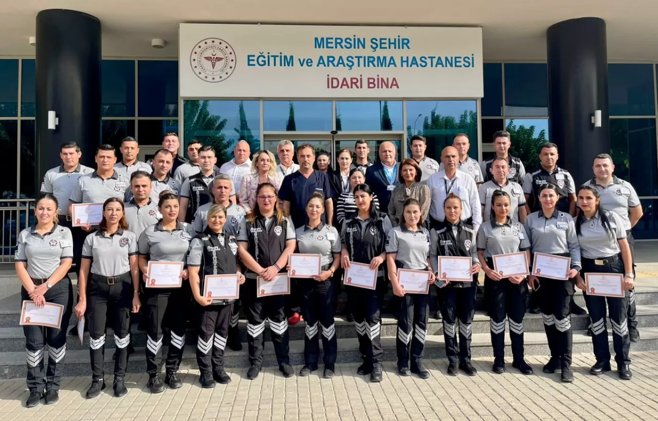 Mersin Şehir Hastanesi Güvenlik Personeline Teşekkür Belgeleri Verildi