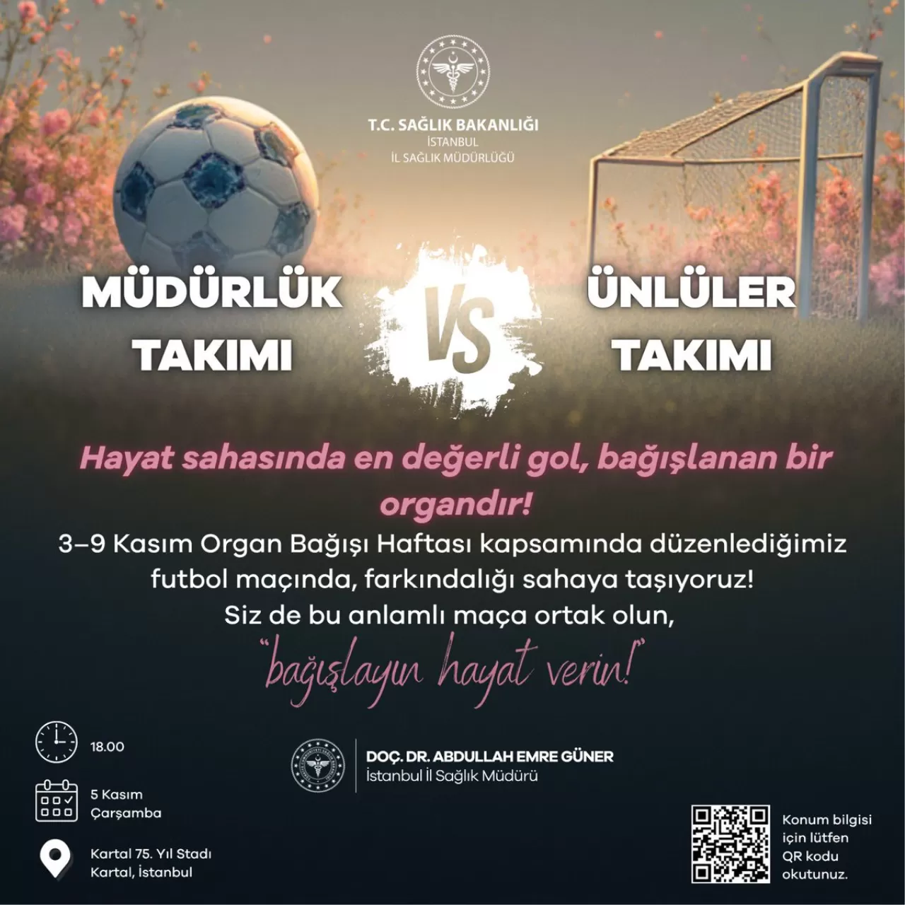 İstanbul'da Organ Bağışı Farkındalığı İçin Anlamlı Futbol Maçı