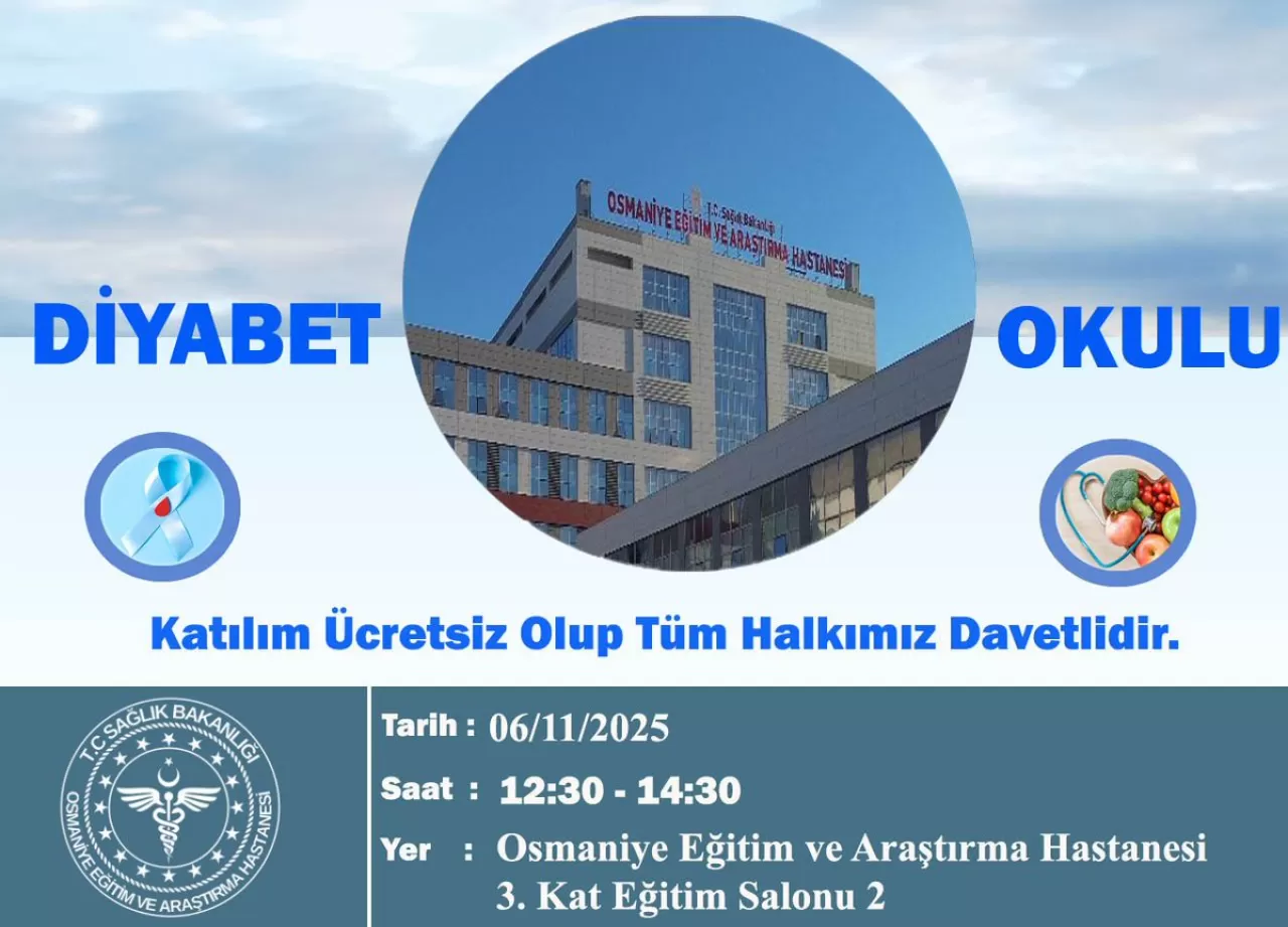 Osmaniye'de Diyabet Okulu Eğitimleri Ücretsiz Olarak Devam Ediyor