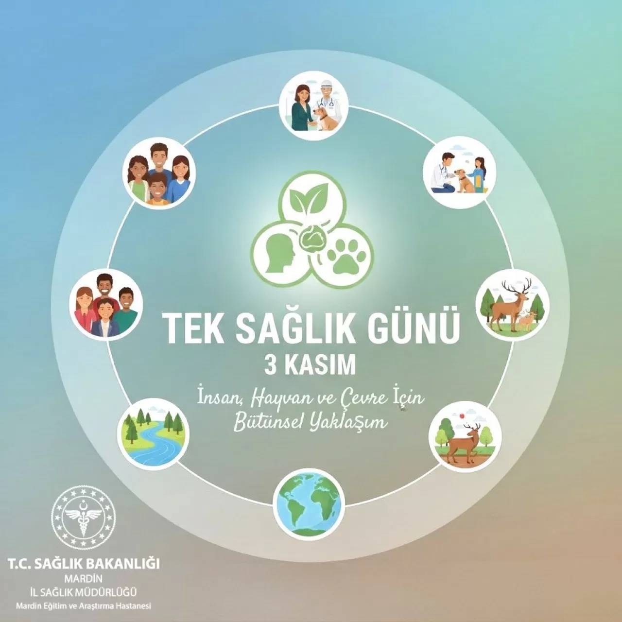 Mardin'de Tek Sağlık Günü: İnsan, Hayvan ve Çevre Sağlığının Bütünlüğü Vurgulandı