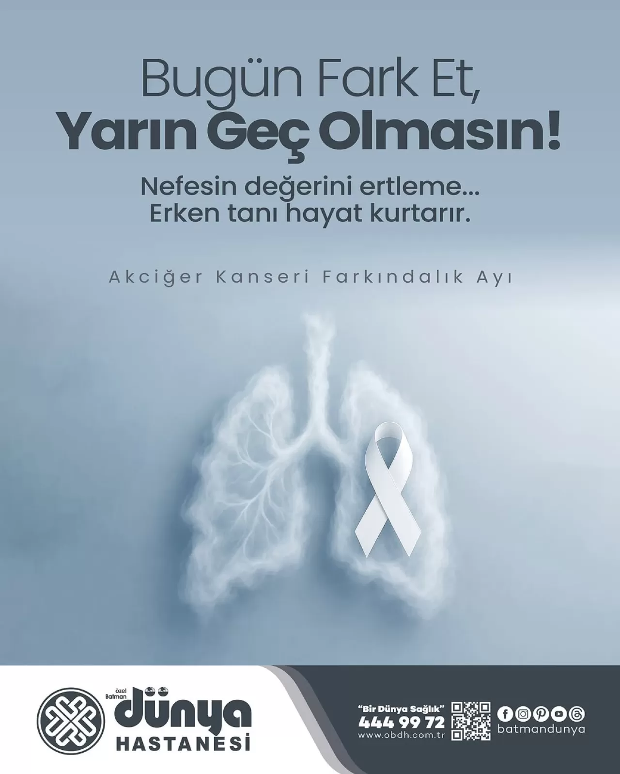 Batman'da Akciğer Kanseri Farkındalık Çağrısı: Bugün Fark Et, Yarın Geç Olmasın