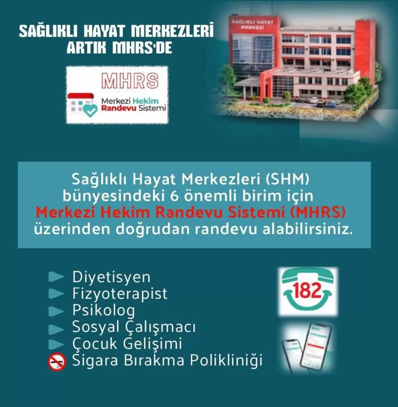Iğdır'da Sağlıklı Hayat Merkezi Randevuları MHRS Üzerinden Alınabilecek