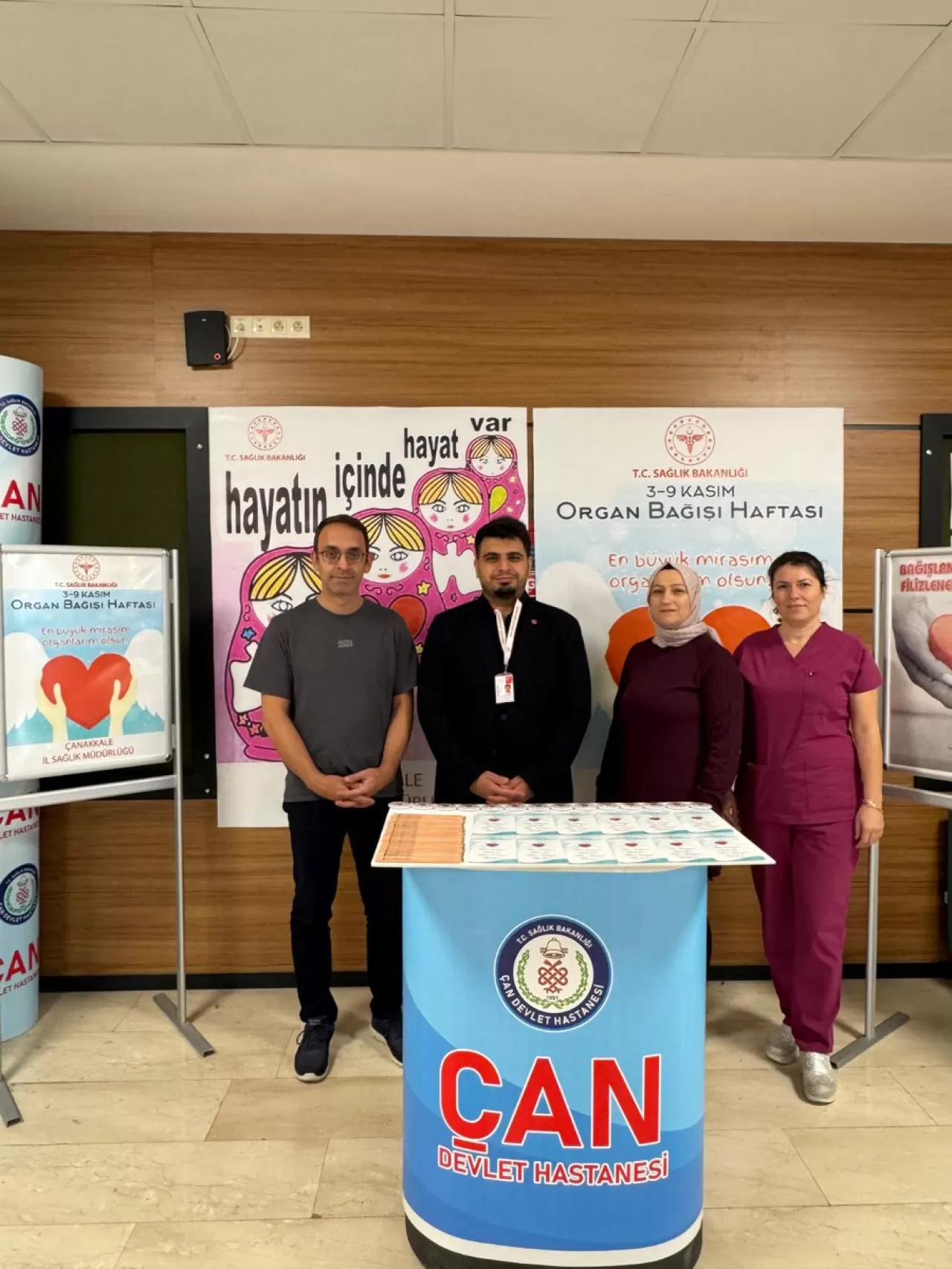 Çan Devlet Hastanesi'nde Organ Bağışı Haftası'nda Bilgilendirme Standı Açıldı