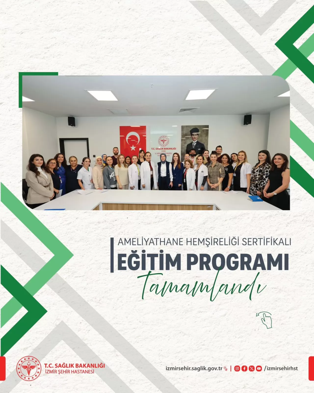 İzmir Şehir Hastanesi'nde Ameliyathane Hemşireliği Eğitimi Tamamlandı