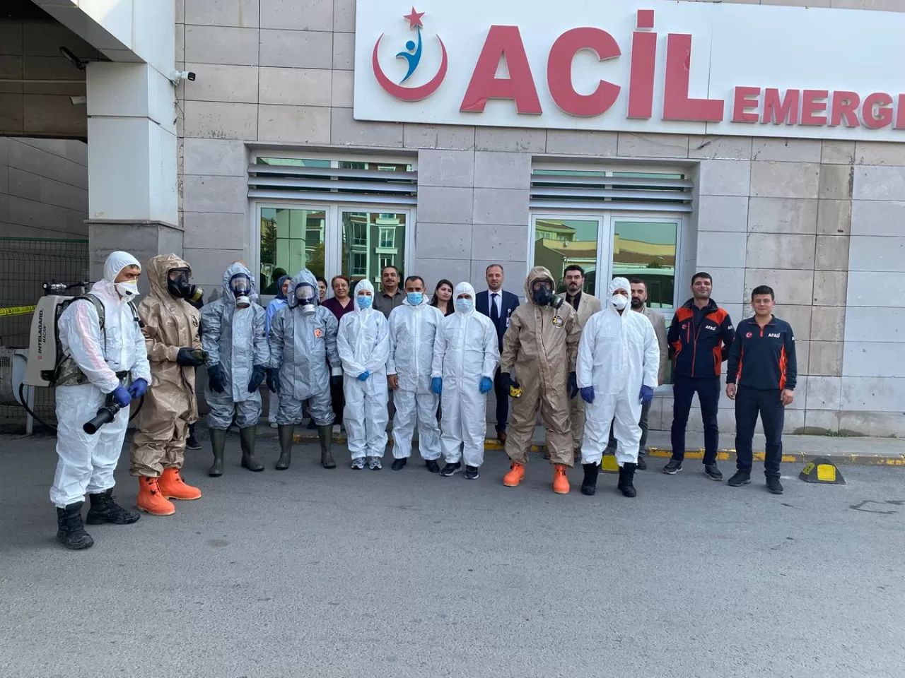 Kırşehir Eğitim ve Araştırma Hastanesi'nde KBRN Tatbikatı Gerçekleştirildi