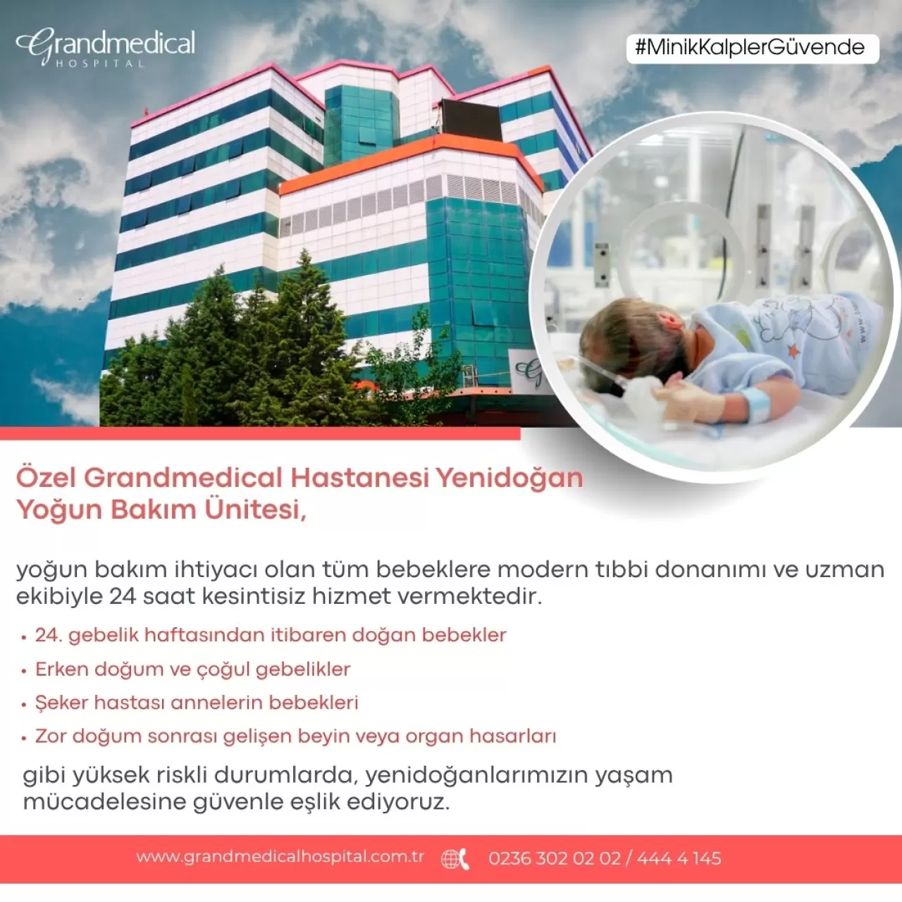 Manisa Grandmedical Hastanesi Yenidoğan Yoğun Bakım Ünitesi ile Hizmette