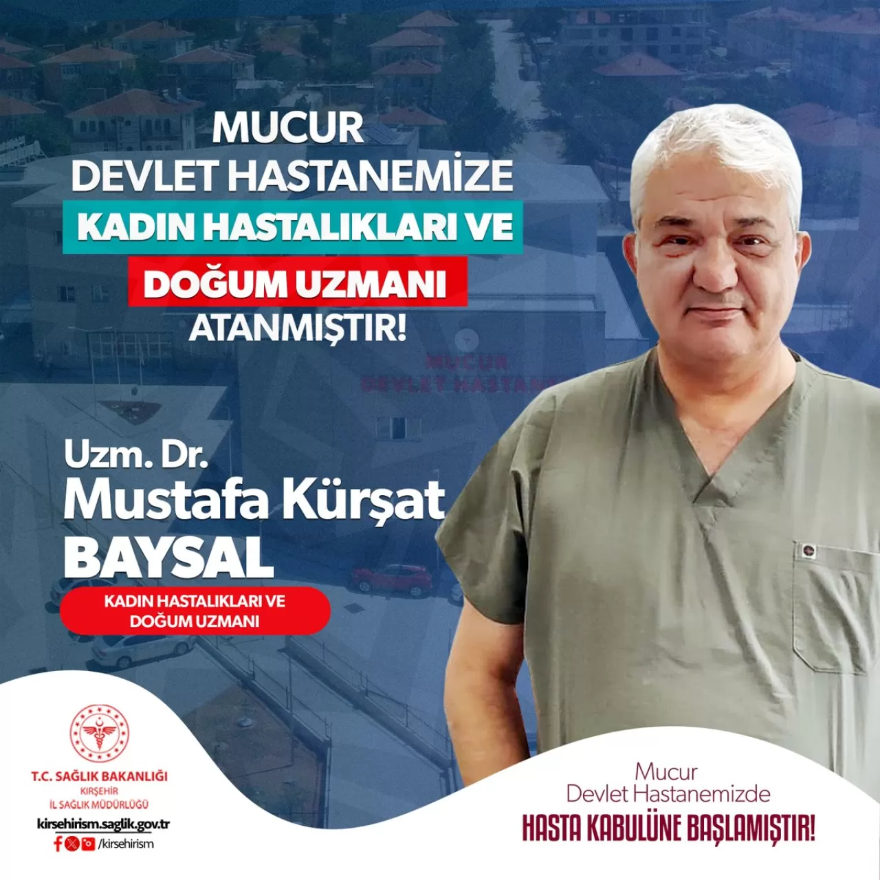 Kırşehir Mucur Devlet Hastanesi'ne Yeni Kadın Doğum Hekimi Atandı