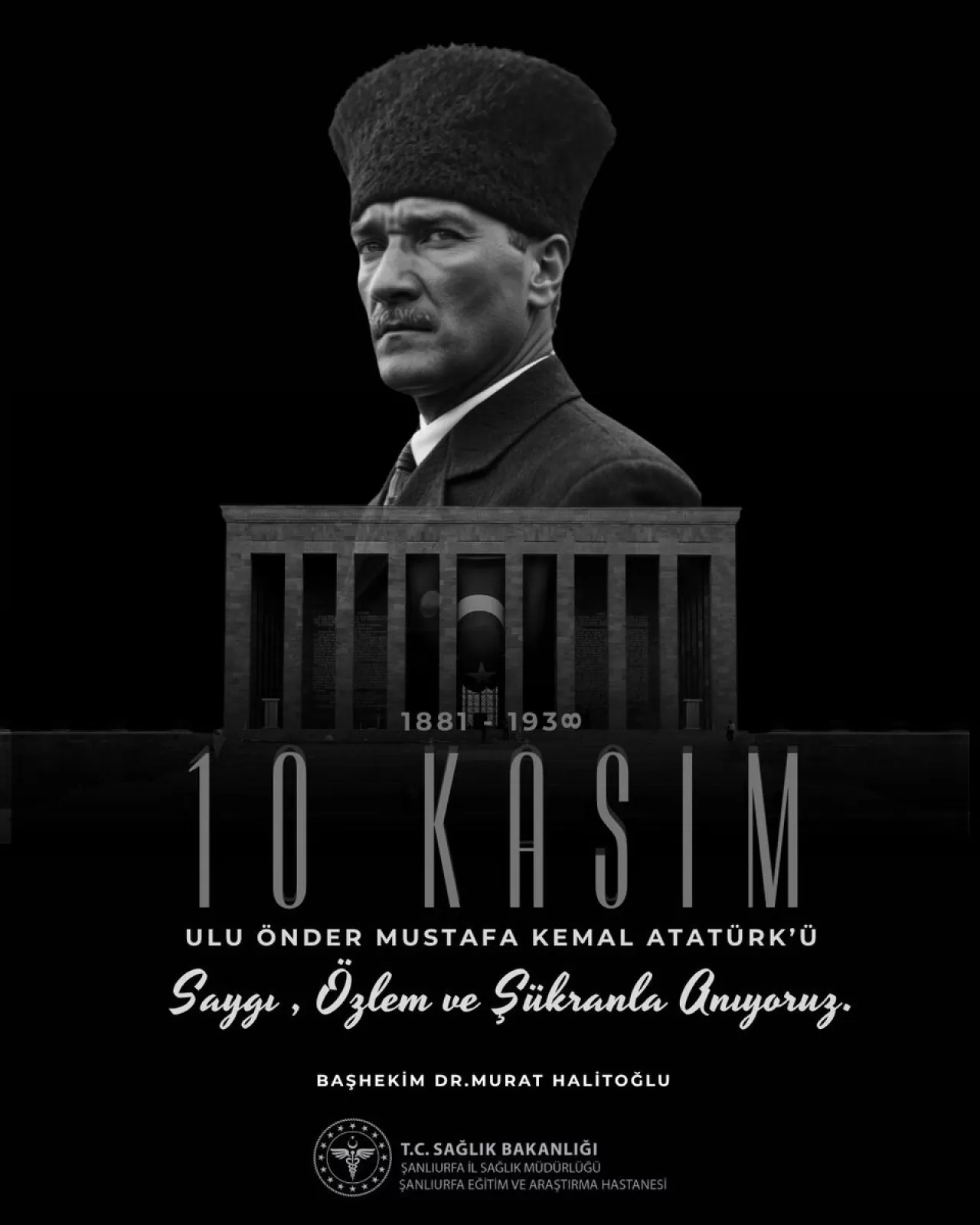Şanlıurfa'da 10 Kasım Atatürk'ü Anma Töreni