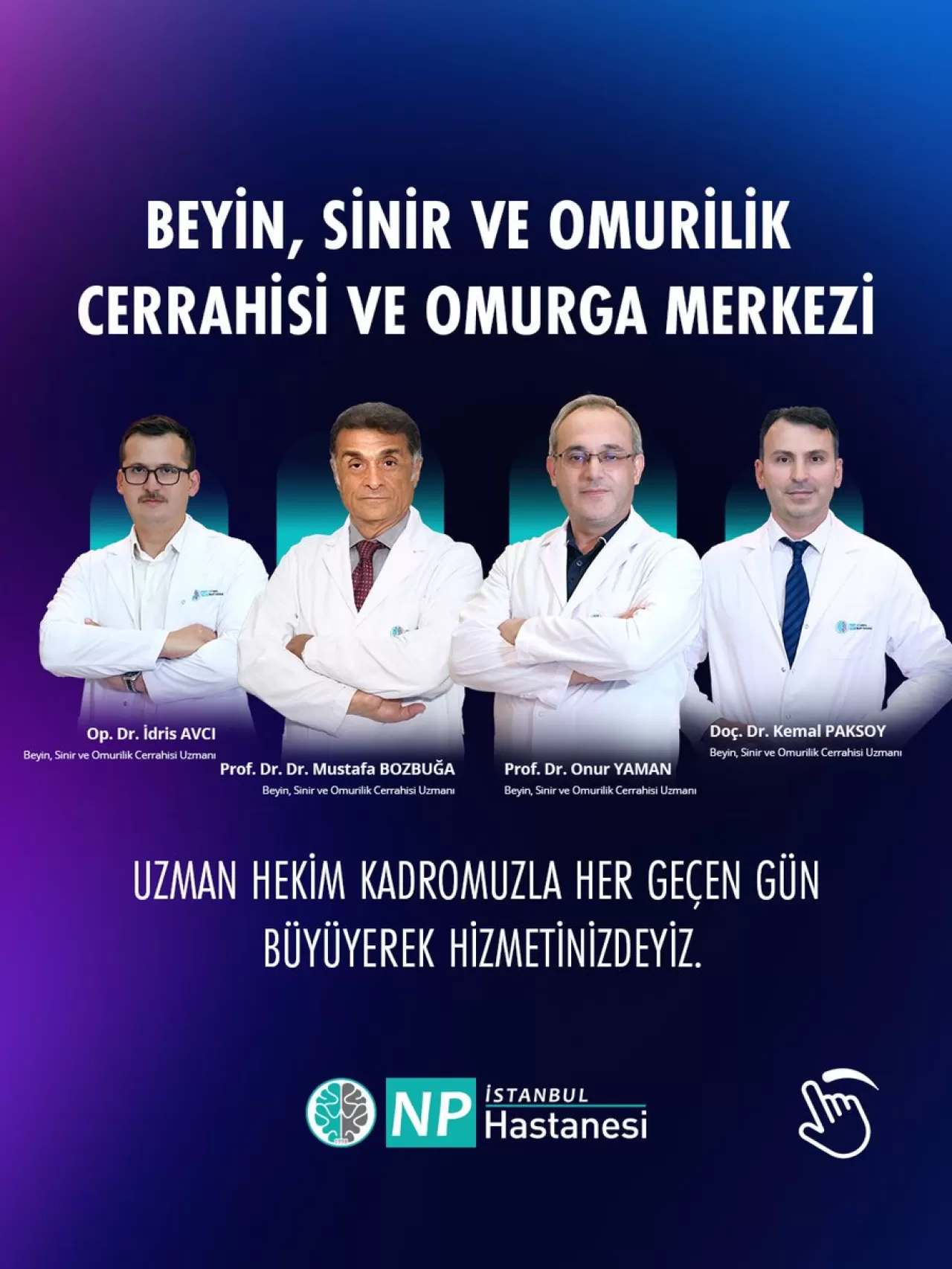 NPİSTANBUL Hastanesi Beyin ve Omurilik Cerrahisi Hizmetlerini Genişletiyor