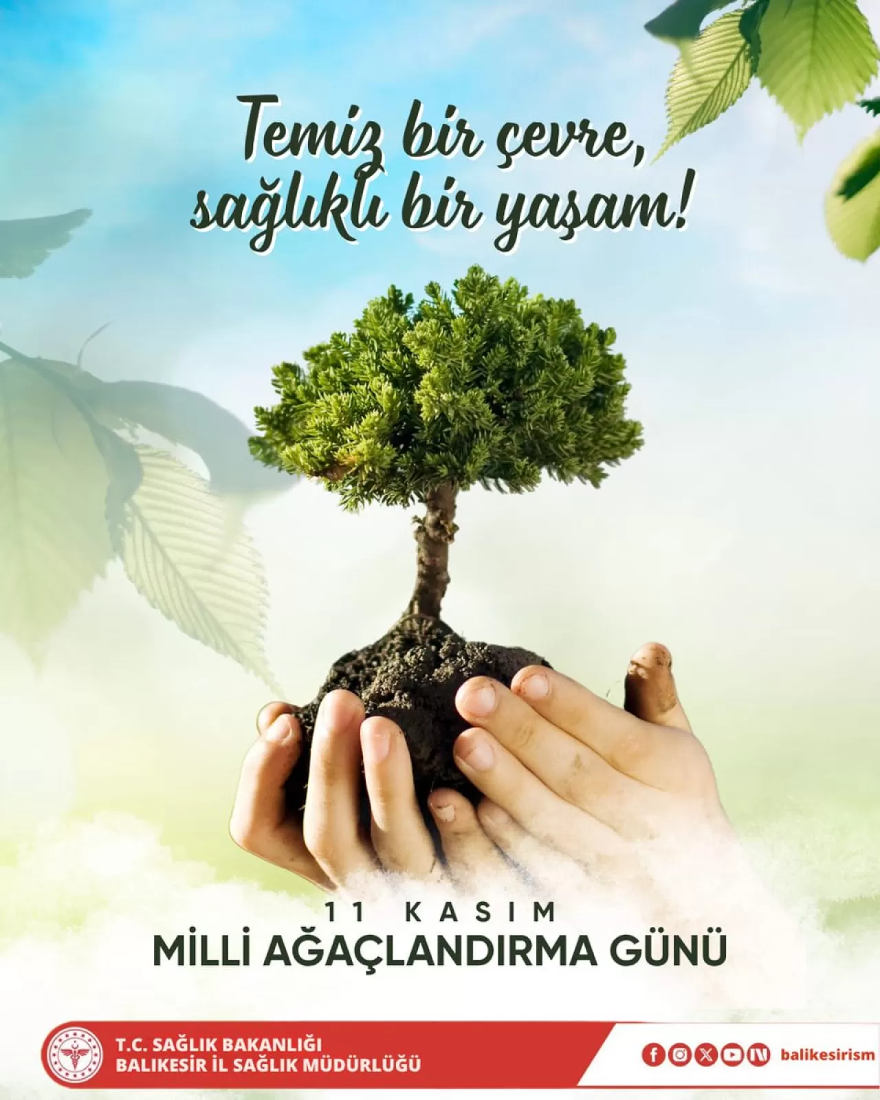 Balıkesir İl Sağlık Müdürlüğü, Milli Ağaçlandırma Günü'nde Fidan Dikti