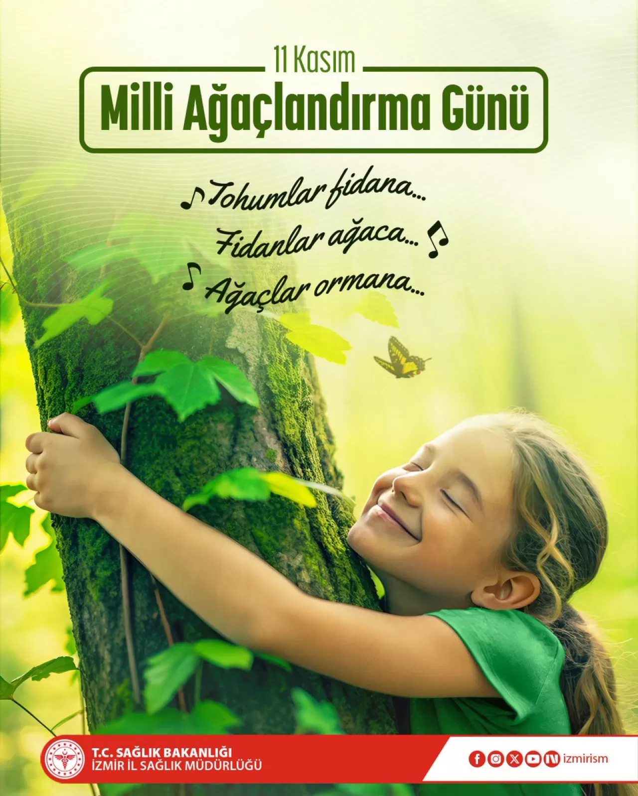 İzmir İl Sağlık Müdürlüğü Milli Ağaçlandırma Günü'nde Fidan Dikti