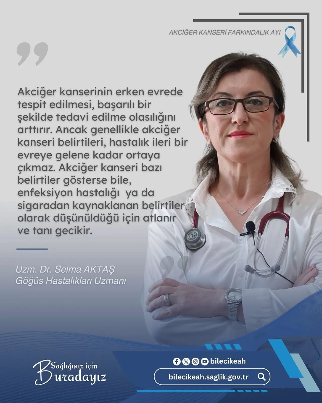 Bilecik'te Akciğer Kanseri Farkındalığı: Erken Tanı Hayat Kurtarır