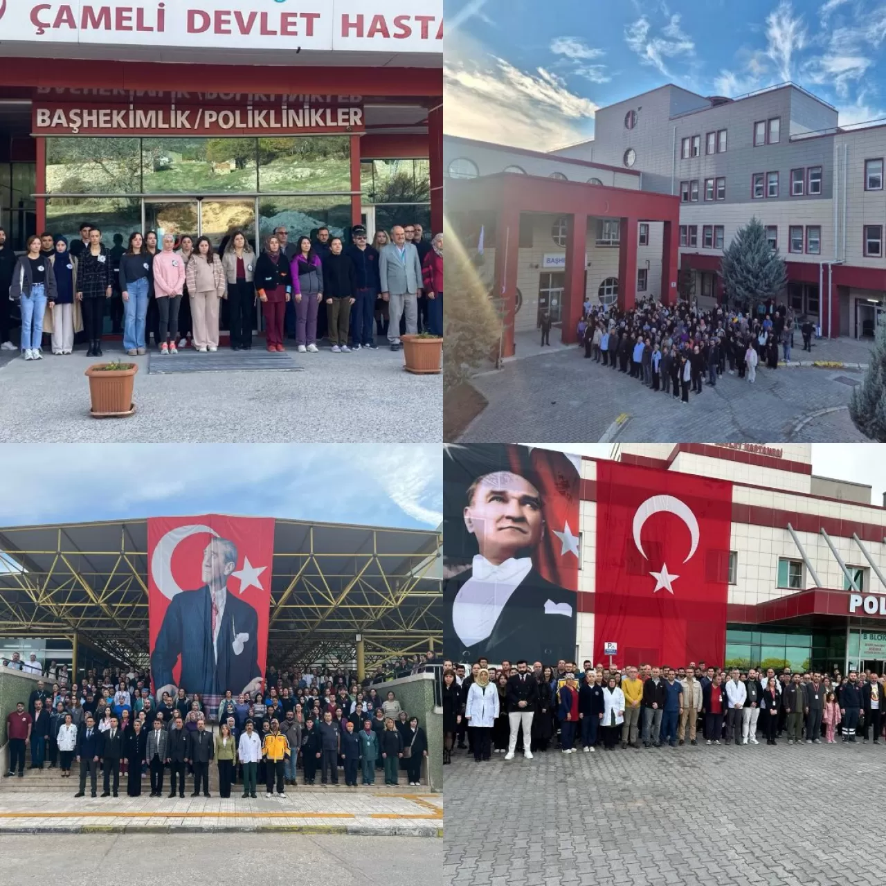 Denizli'de Sağlık Çalışanları Atatürk'ü Andı