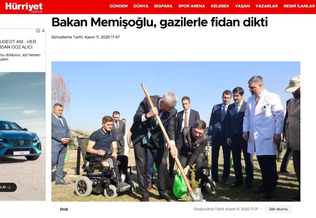 Gaziler Hastanesi'nde Anlamlı Ağaçlandırma Etkinliği