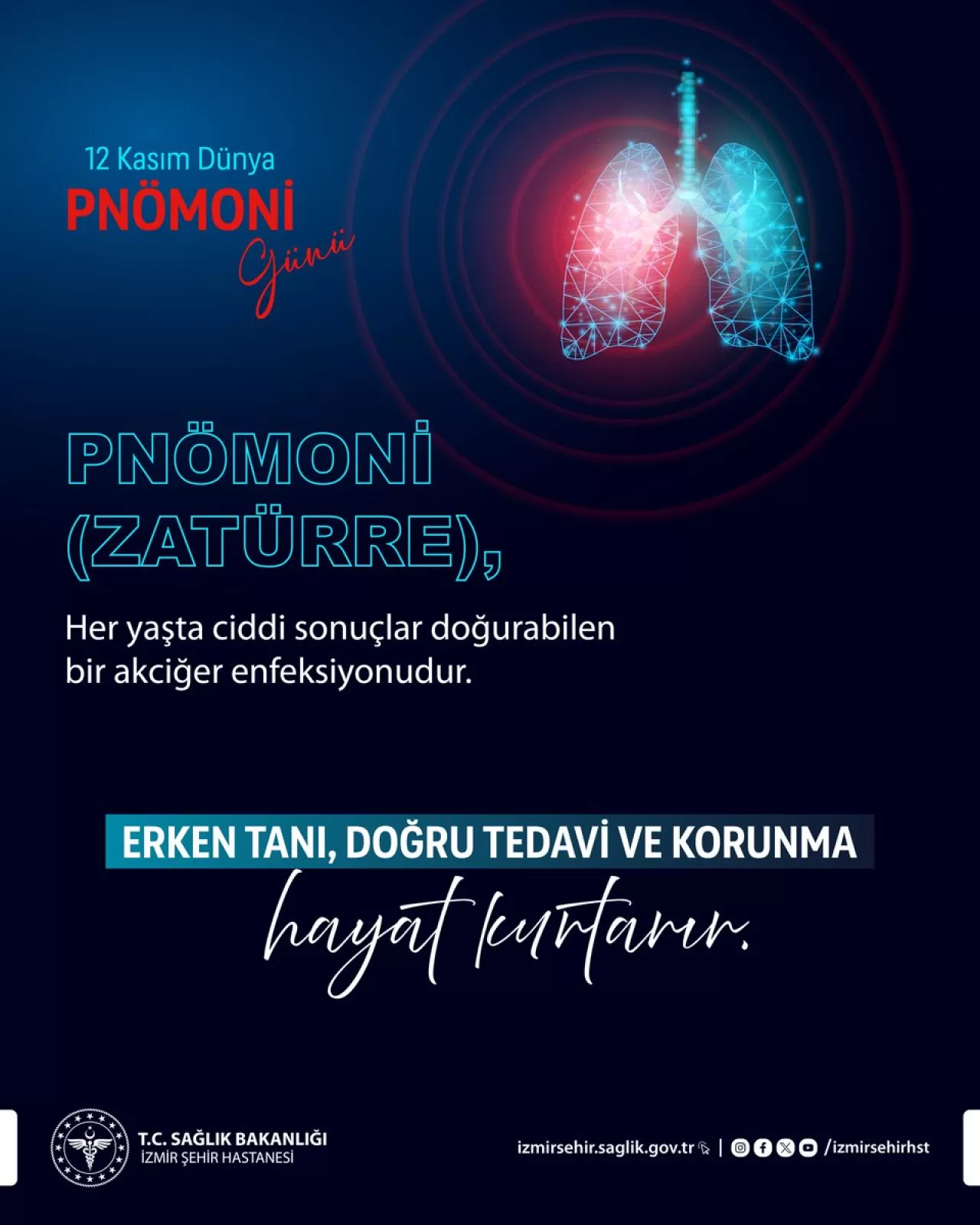 İzmir Şehir Hastanesi'nden Dünya Zatürre Günü'nde Kritik Uyarı: Erken Tanı Hayat Kurtarır