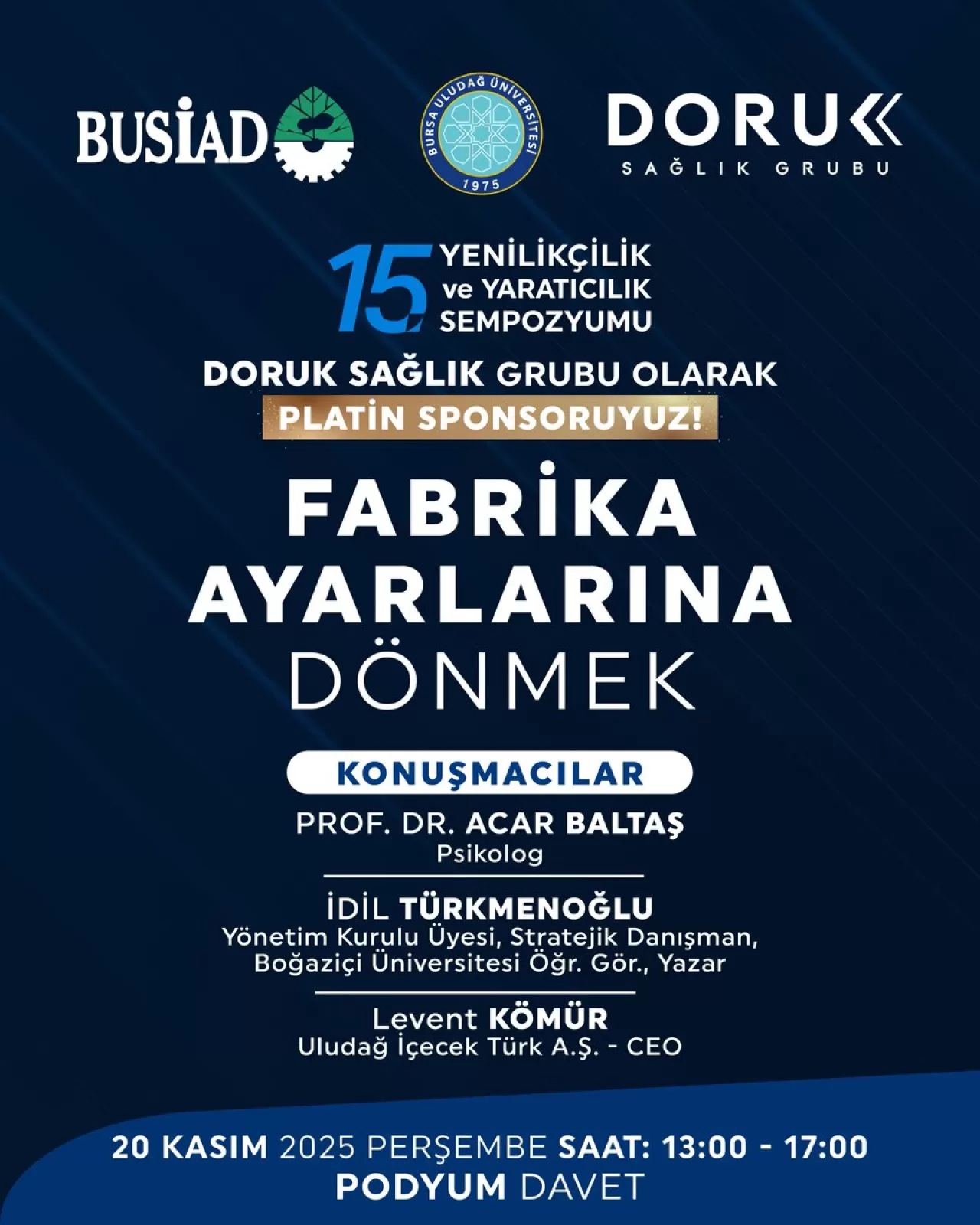 Doruk Sağlık Grubu, BUSİAD Yenilikçilik ve Yaratıcılık Sempozyumu'nun Platin Sponsoru Oldu