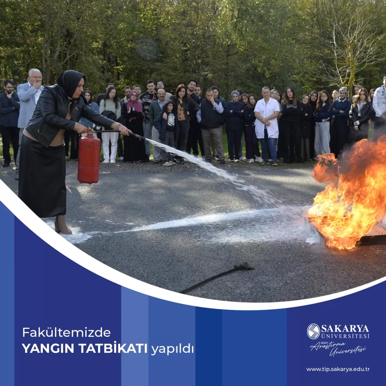 Sakarya Üniversitesi Tıp Fakültesi'nde Yangın Tatbikatı Gerçekleştirildi
