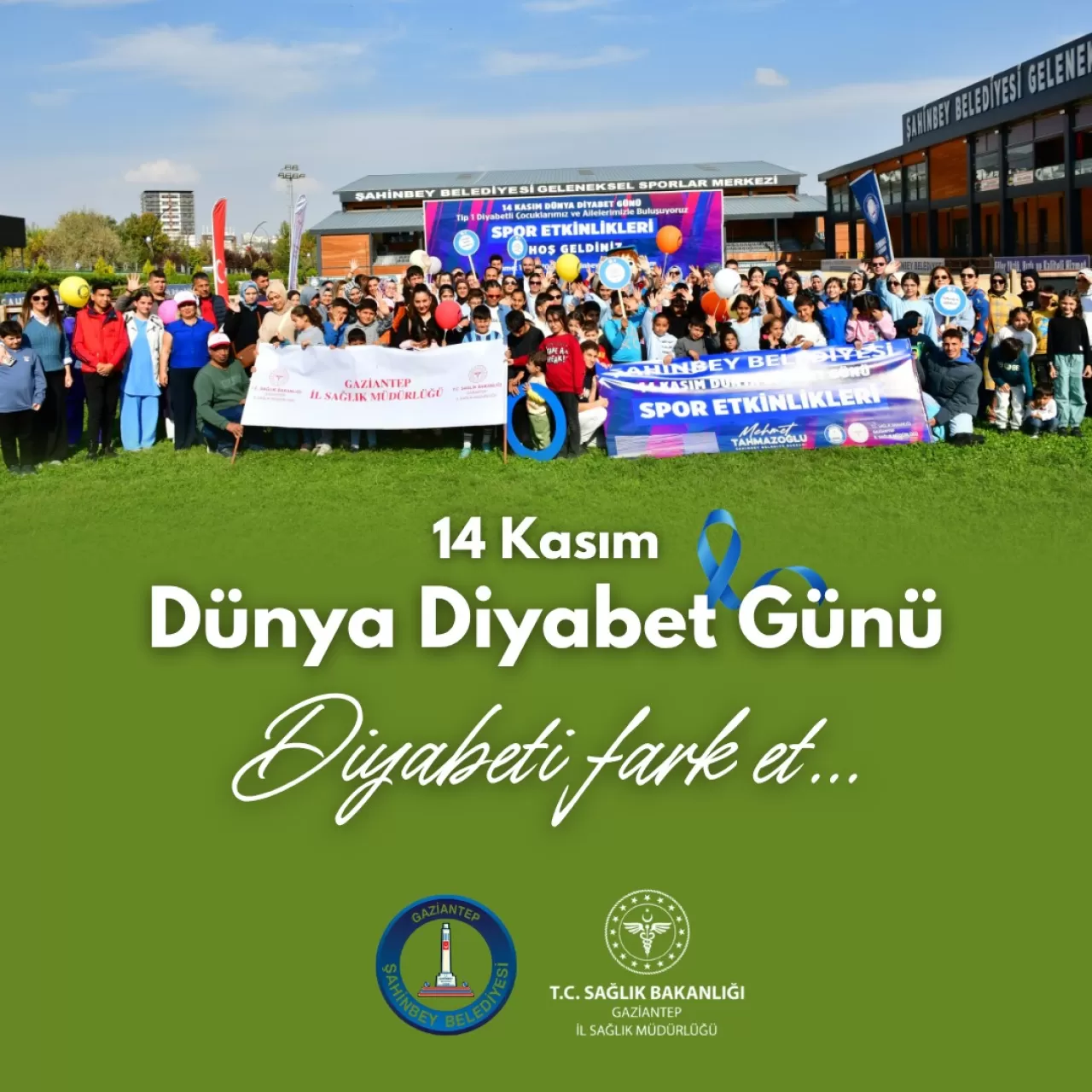 Gaziantep'te Dünya Diyabet Günü'nde Anlamlı Farkındalık Etkinliği