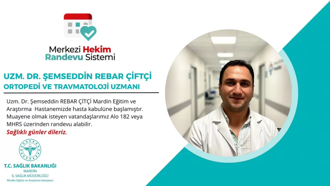 Mardin Eğitim ve Araştırma Hastanesi'nde Yeni Uzman Doktor Göreve Başladı