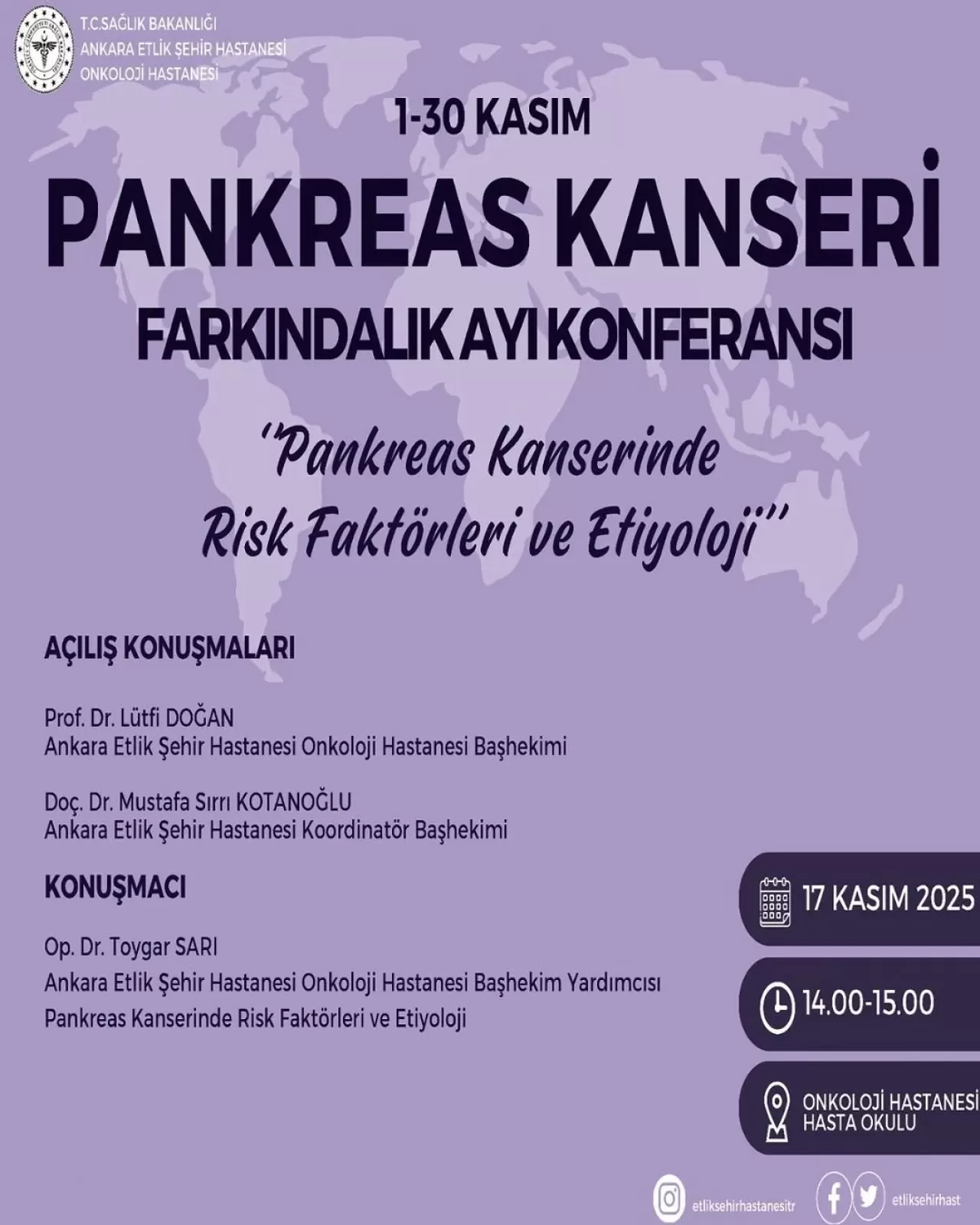 Pankreas Kanseri Farkındalık İçin Önemli Konferans