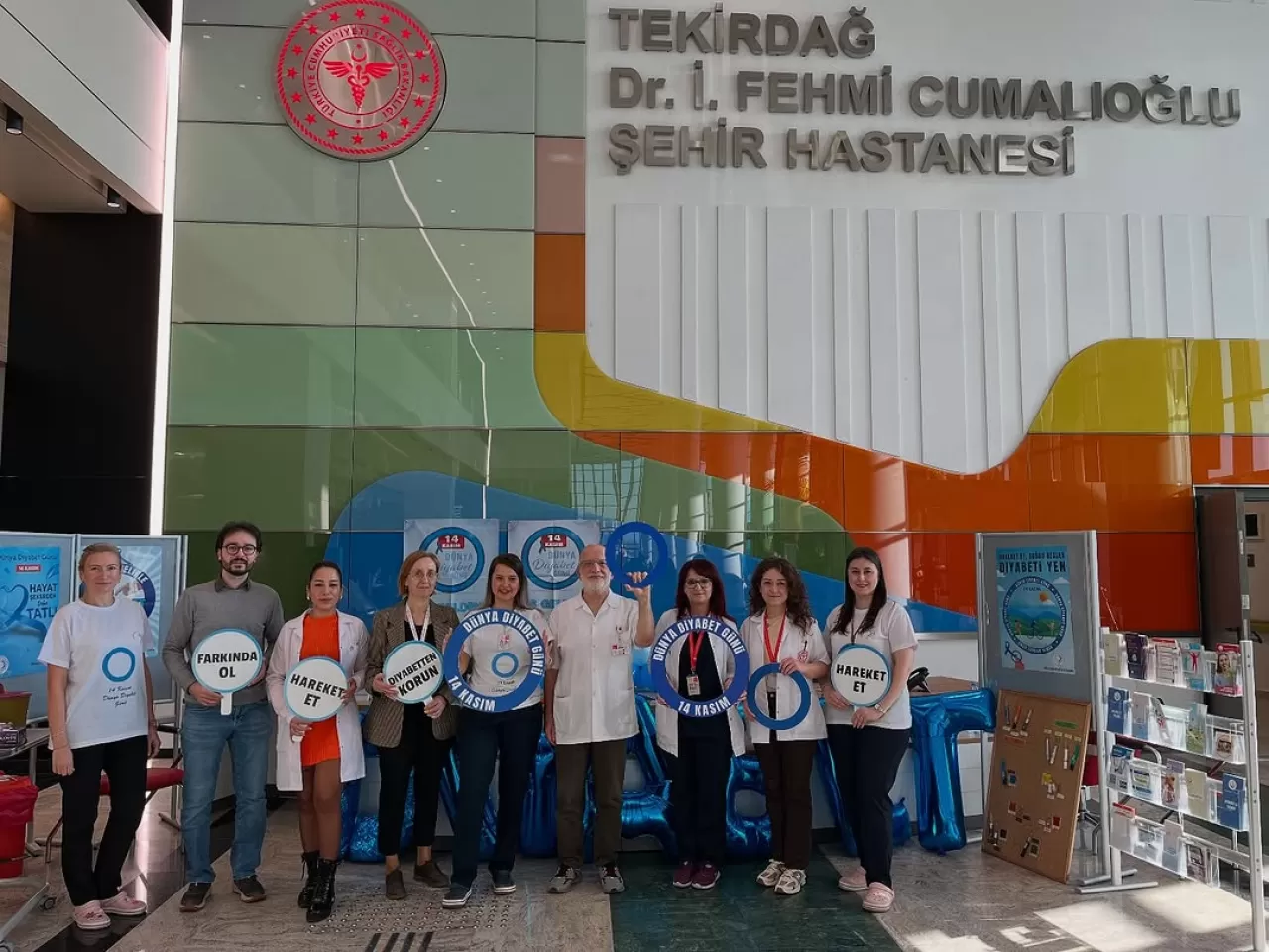 Tekirdağ'da Dünya Diyabet Günü'nde Farkındalık Standı Açıldı