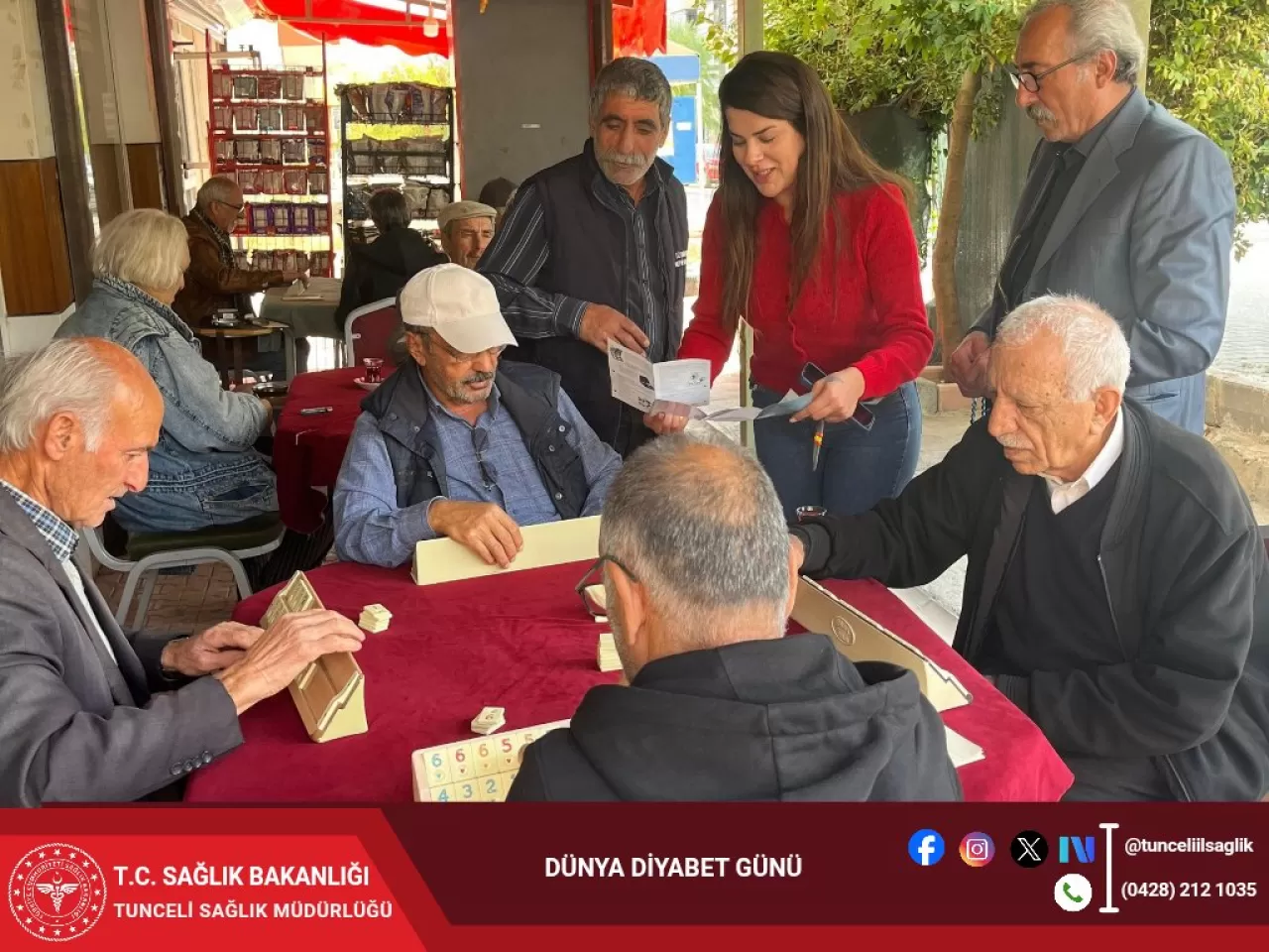 Tunceli'de Dünya Diyabet Günü'nde Vatandaşlara Ücretsiz Sağlık Taraması
