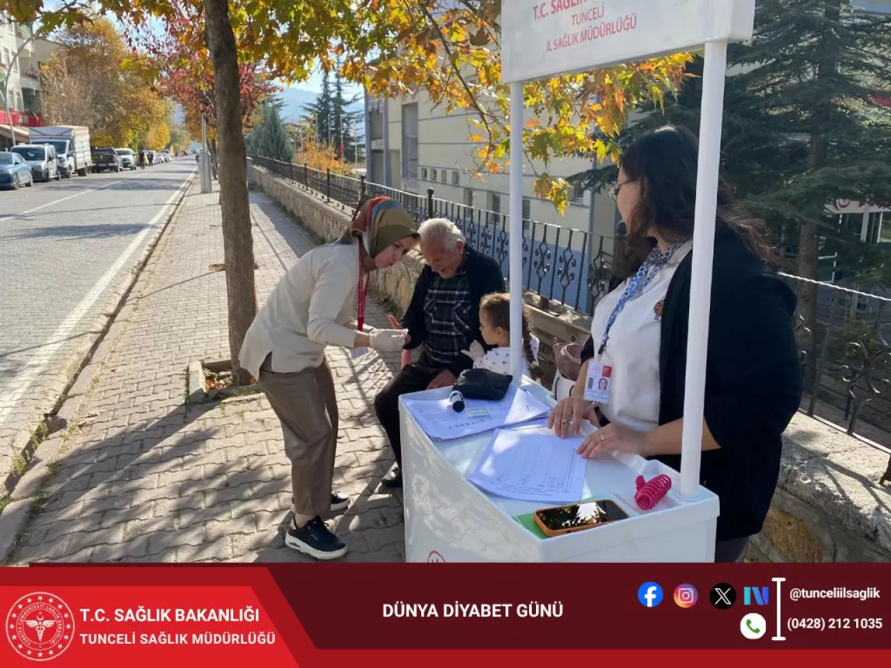 Tunceli'de Dünya Diyabet Günü'nde Ücretsiz Tarama ve Eğitim