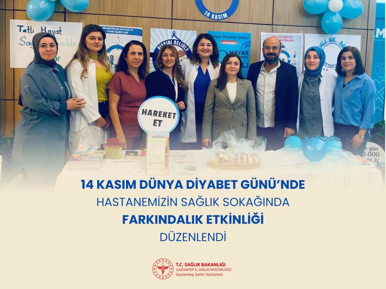 Gaziantep Şehir Hastanesi'nde Dünya Diyabet Günü Farkındalık Etkinliği