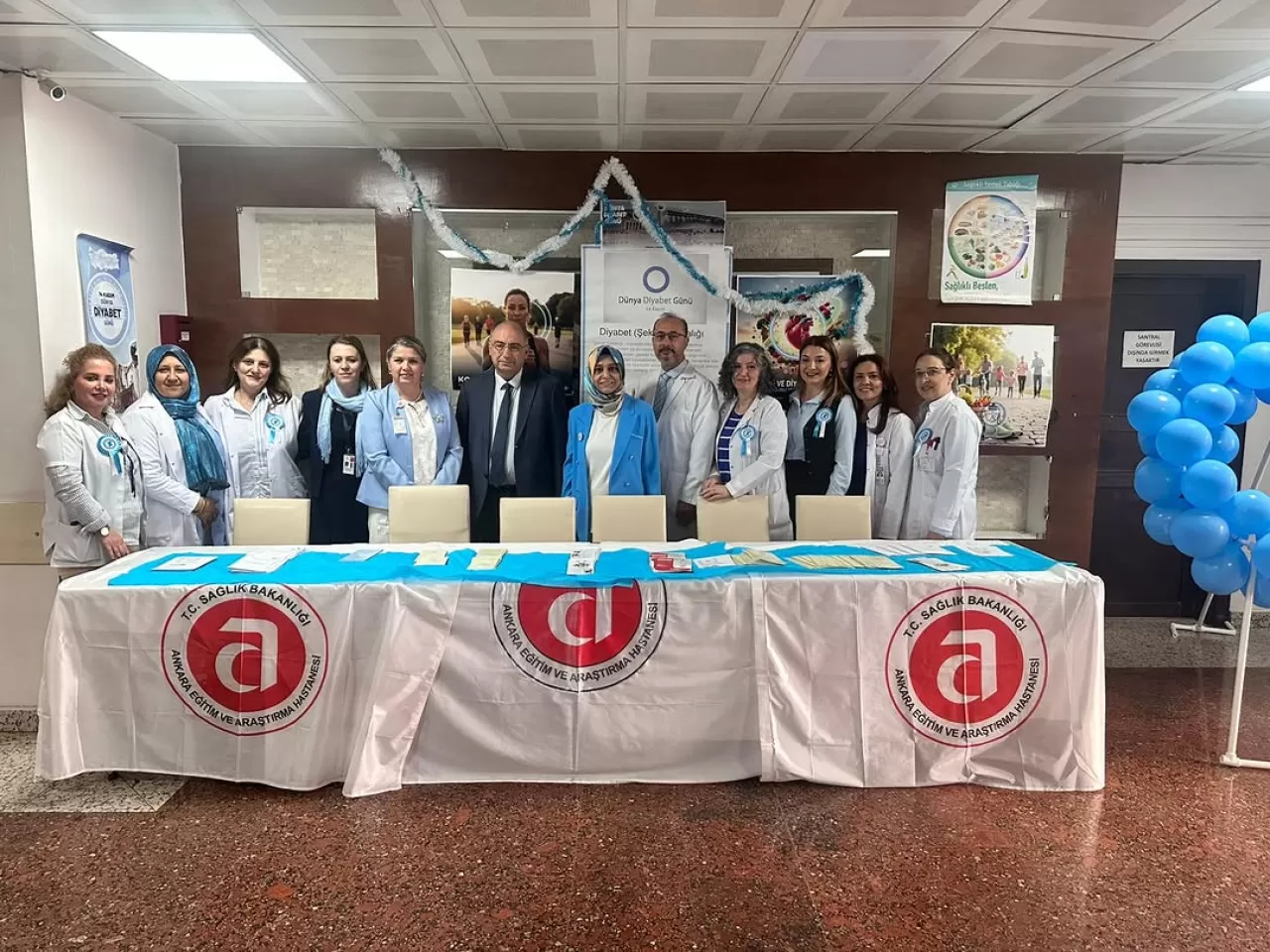 Ankara Eğitim ve Araştırma Hastanesi'nde Dünya Diyabet Günü'nde Farkındalık Etkinliği