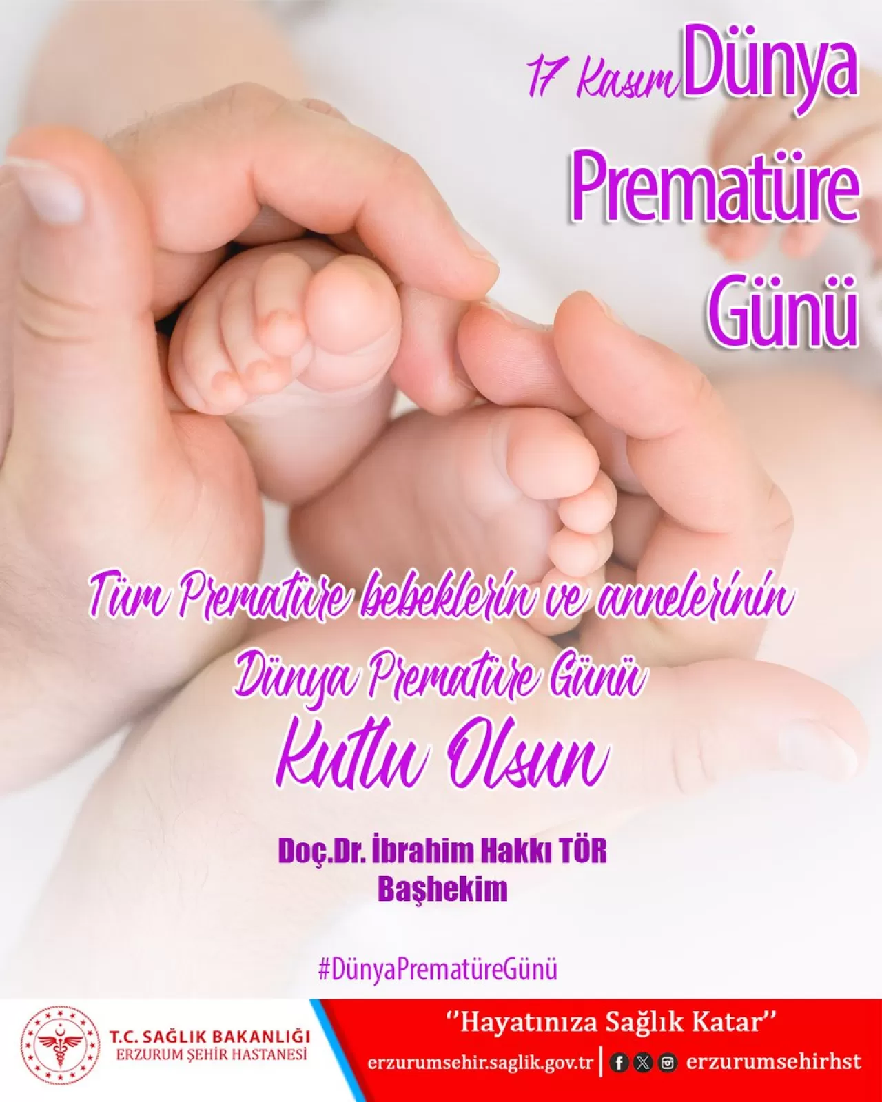 Erzurum Şehir Hastanesi'nde 17 Kasım Dünya Prematüre Günü Kutlandı