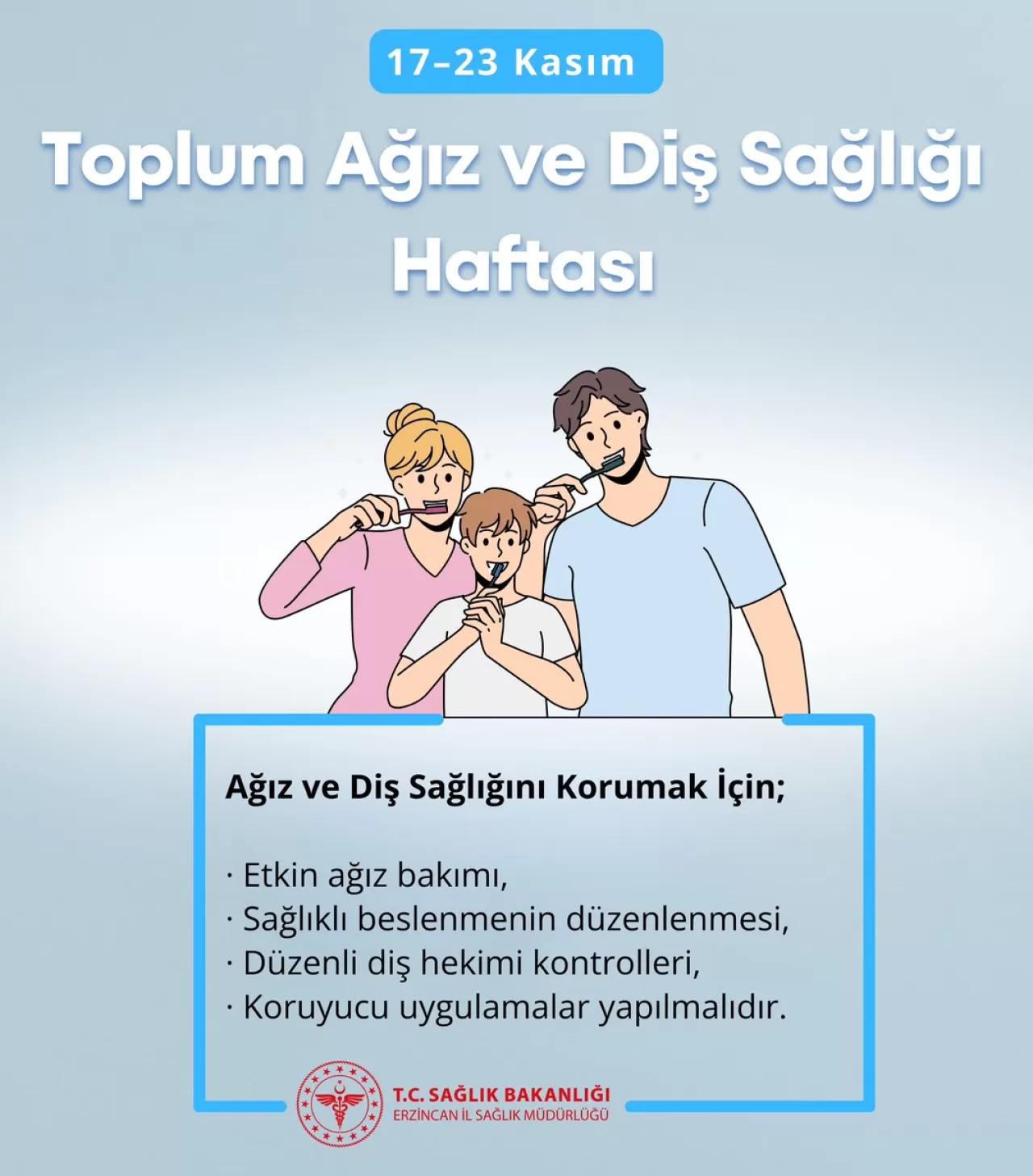 Erzincan'da Ağız ve Diş Sağlığı Bilinci Geliştiriliyor