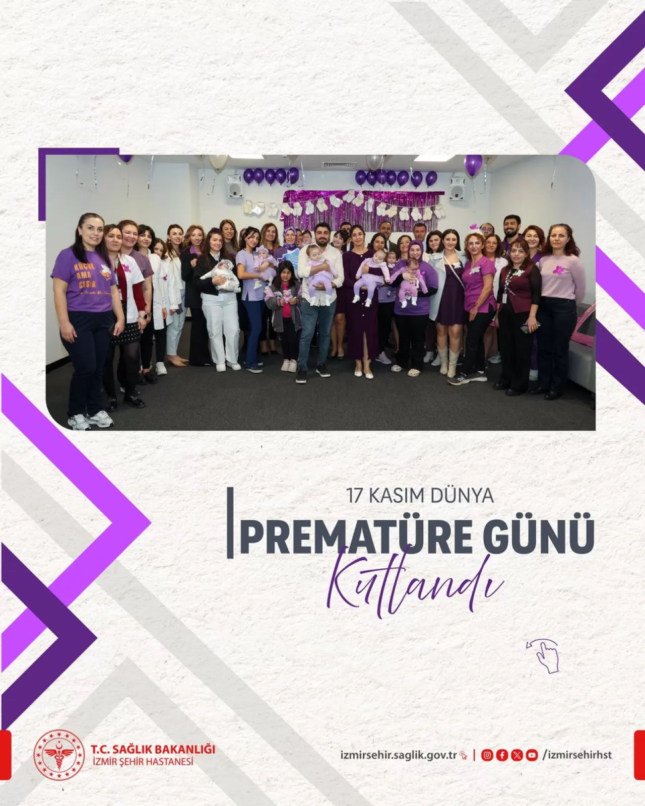 İzmir Şehir Hastanesi'nde Dünya Prematüre Günü Kutlaması