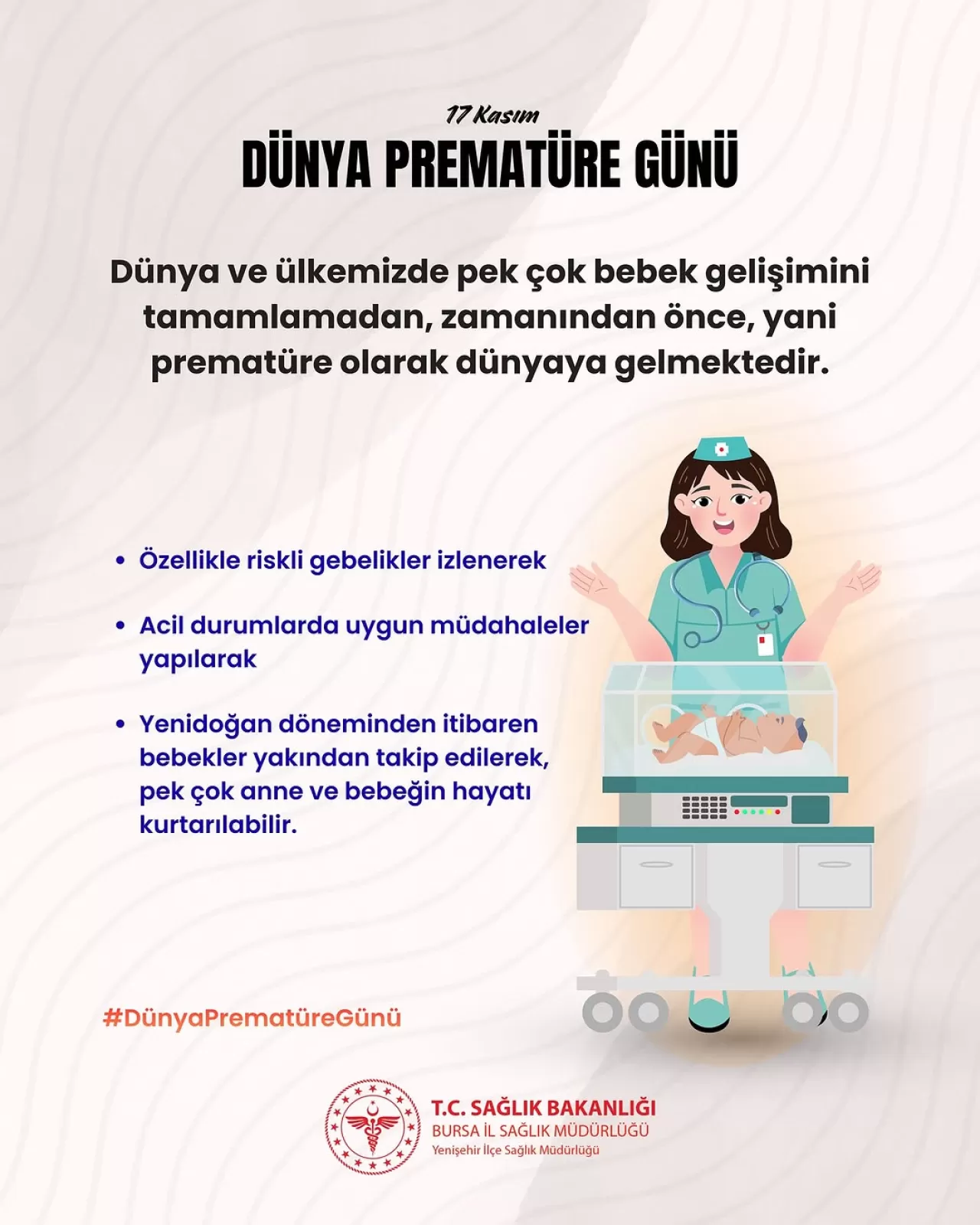 Bursa Yenişehir'de 17 Kasım Dünya Prematüre Günü'nde Farkındalık