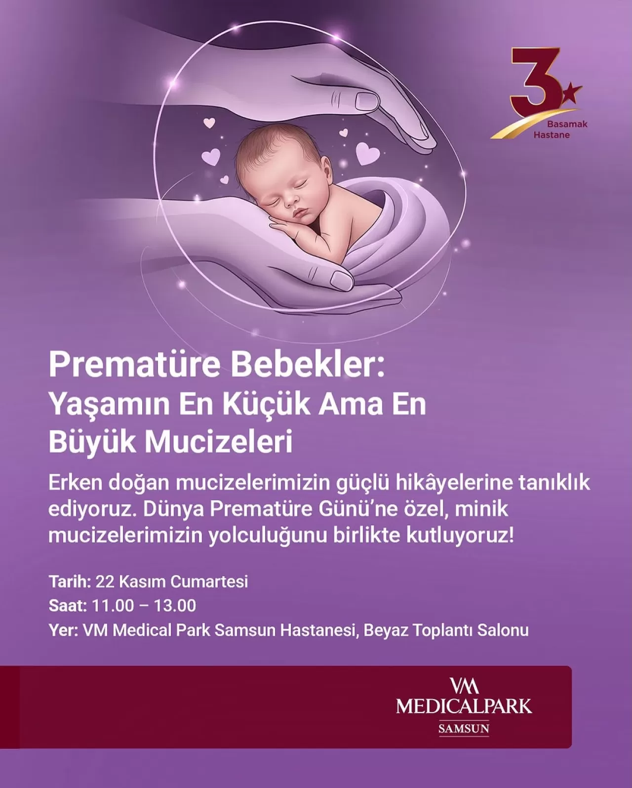 VM Medical Park Samsun'da Dünya Prematüre Günü Kutlaması