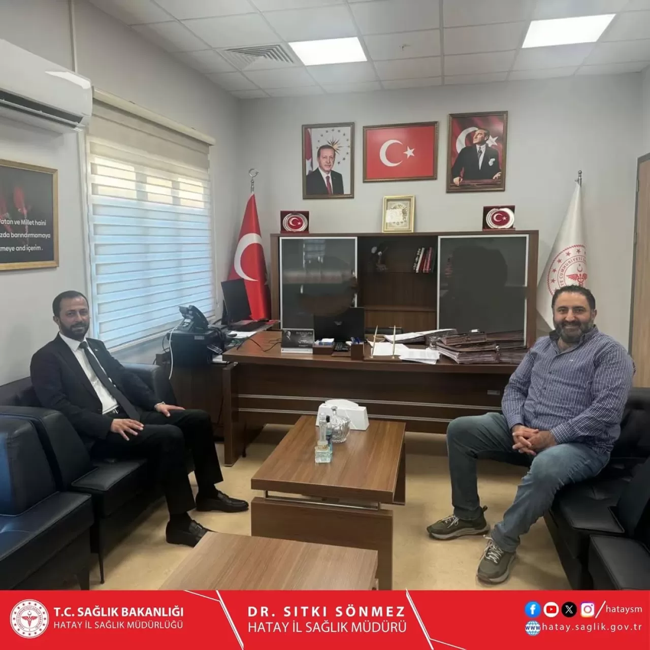 Yayladağı Belediye Başkanı'ndan Hatay Eğitim ve Araştırma Hastanesi Başhekimi'ne Hayırlı Olsun Ziyareti