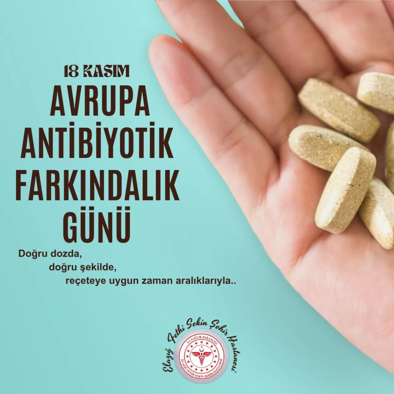 Elazığ Fethi Sekin Şehir Hastanesi'nde Antibiyotik Farkındalık Etkinliği Düzenlendi