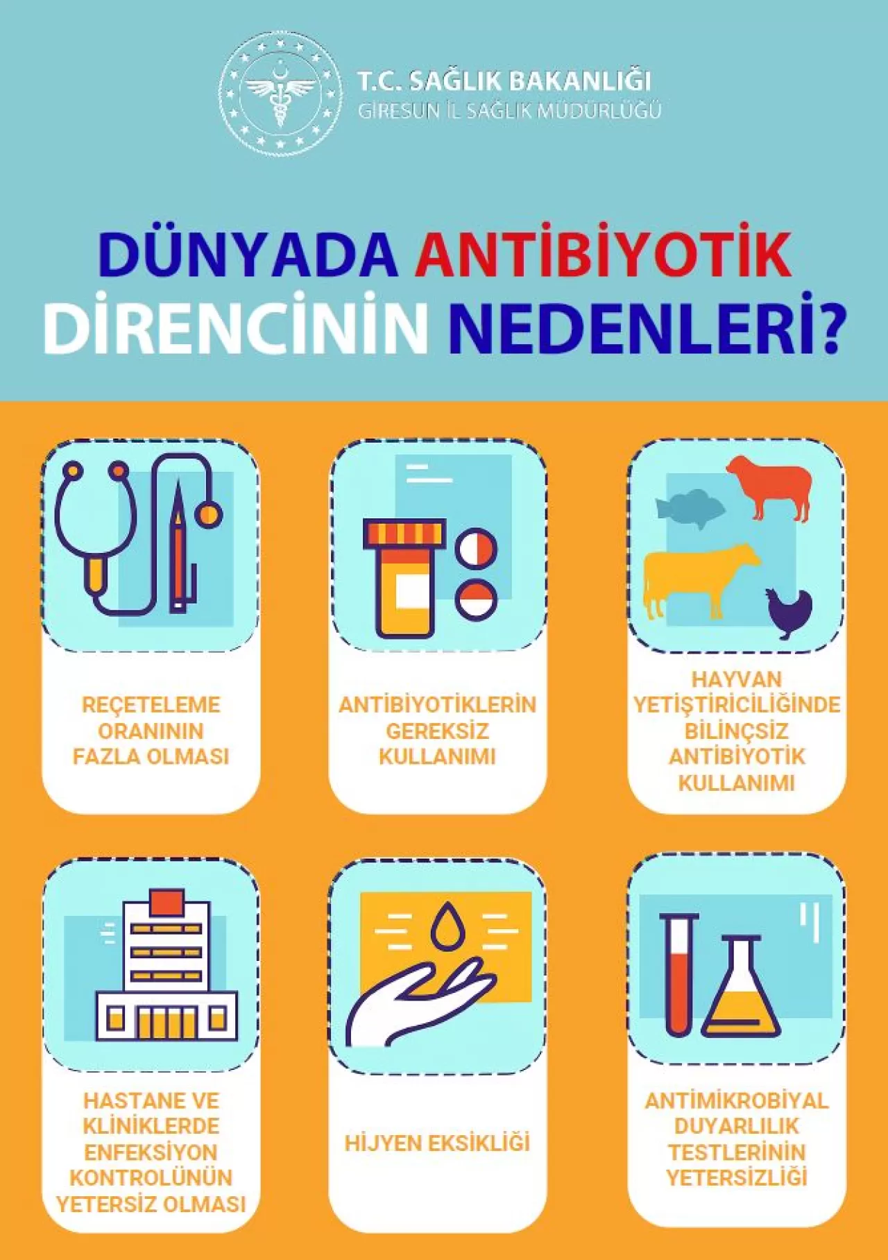 Giresun'da 18 Kasım Avrupa Antibiyotik Farkındalık Günü'nde Anlamlı Etkinlik