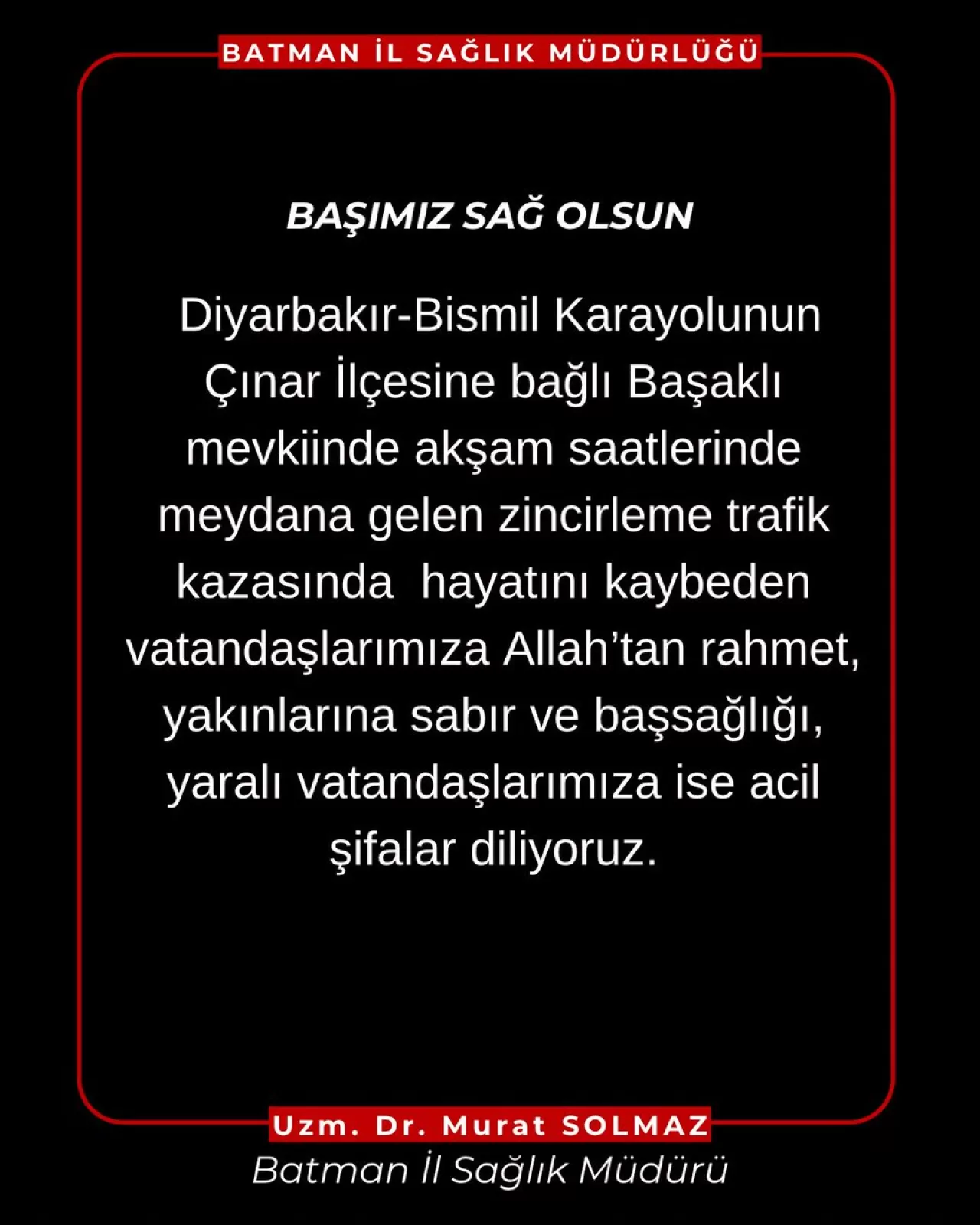Batman'da Zincirleme Trafik Kazası: Ölü ve Yaralılar Var