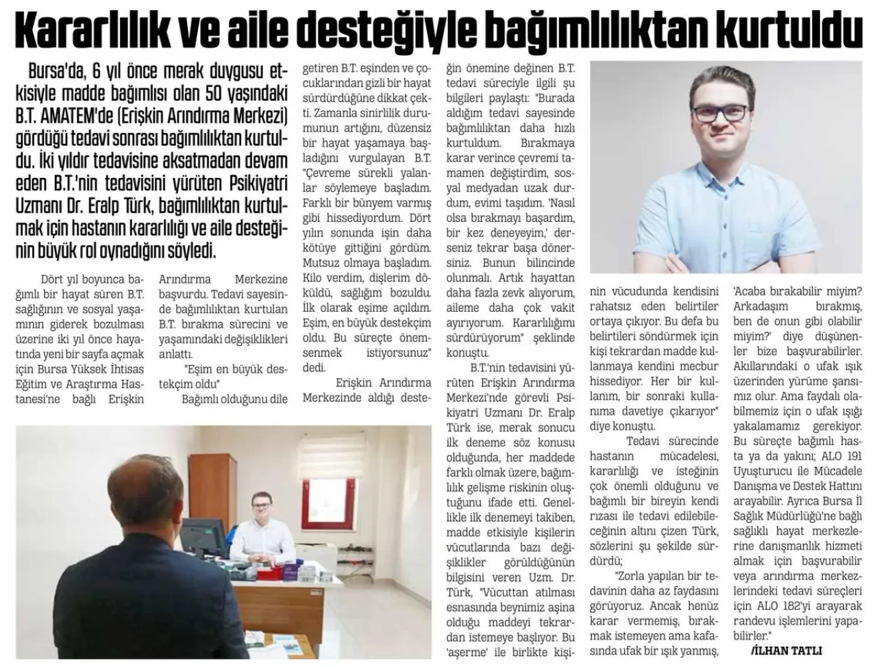 Bursa İl Sağlık Müdürlüğü, Sağlık Bakanlığı ve HGM'yi Basında Bugün Konu Alan Haber