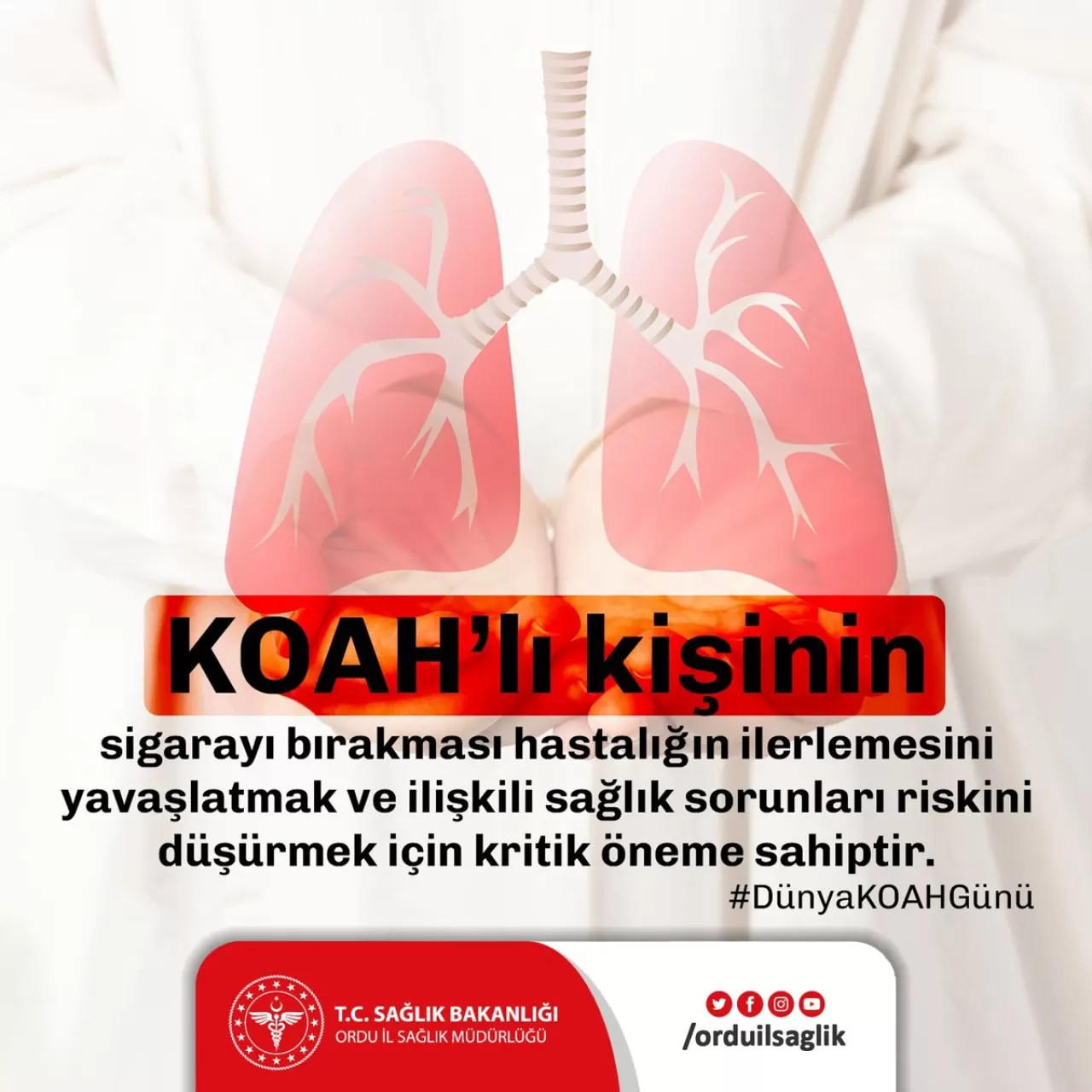 Ordu İl Sağlık Müdürlüğü'nden KOAH Hastalarına Sigarayı Bırakma Çağrısı