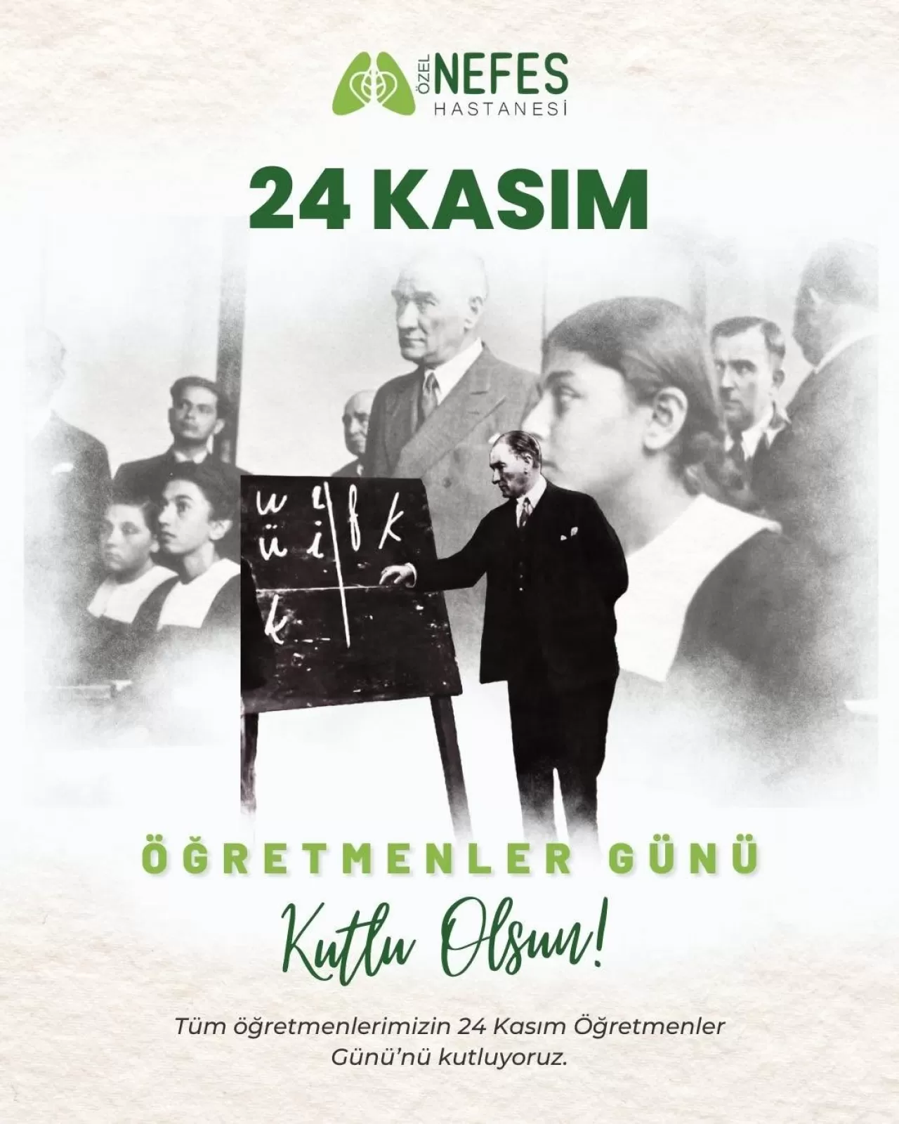 Özel Nefes Hastanesi'nden Öğretmenler Günü Mesajı